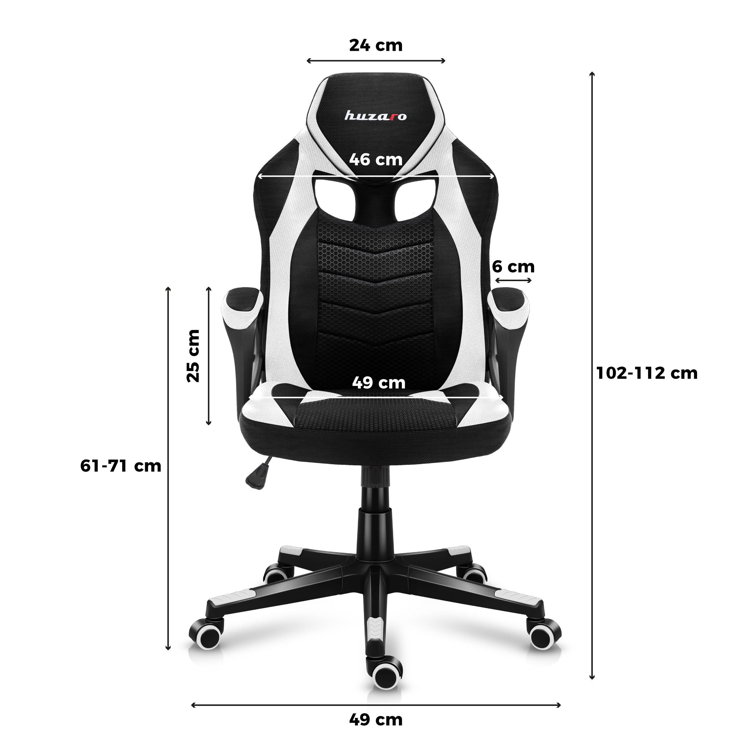 Fotel Gamingowy Huzaro Force 2.5 White Mesh