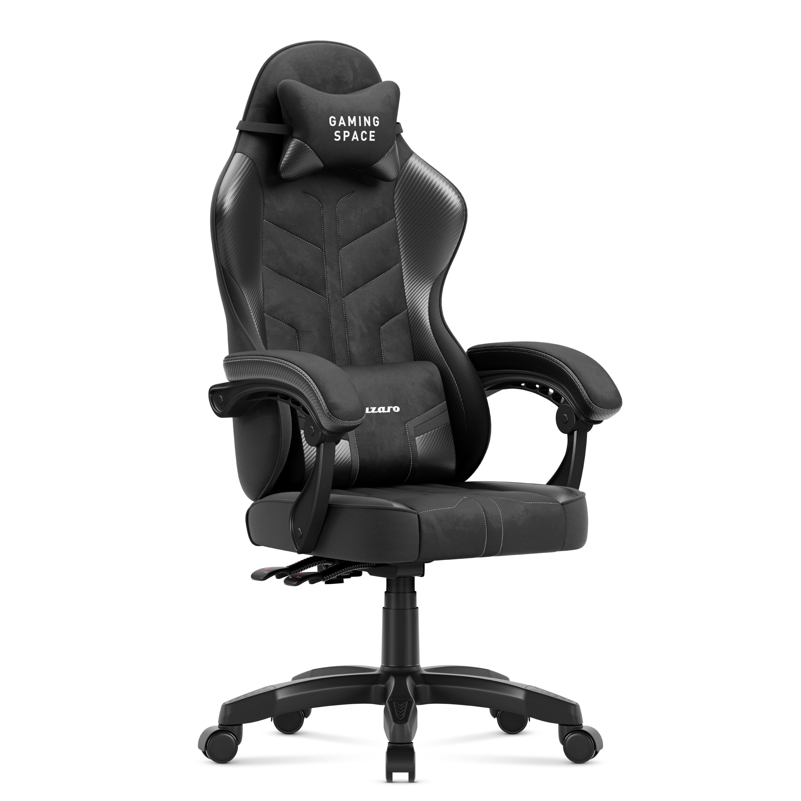 Fotel gamingowy welurowy Huzaro Force 2.7 Black Carbon