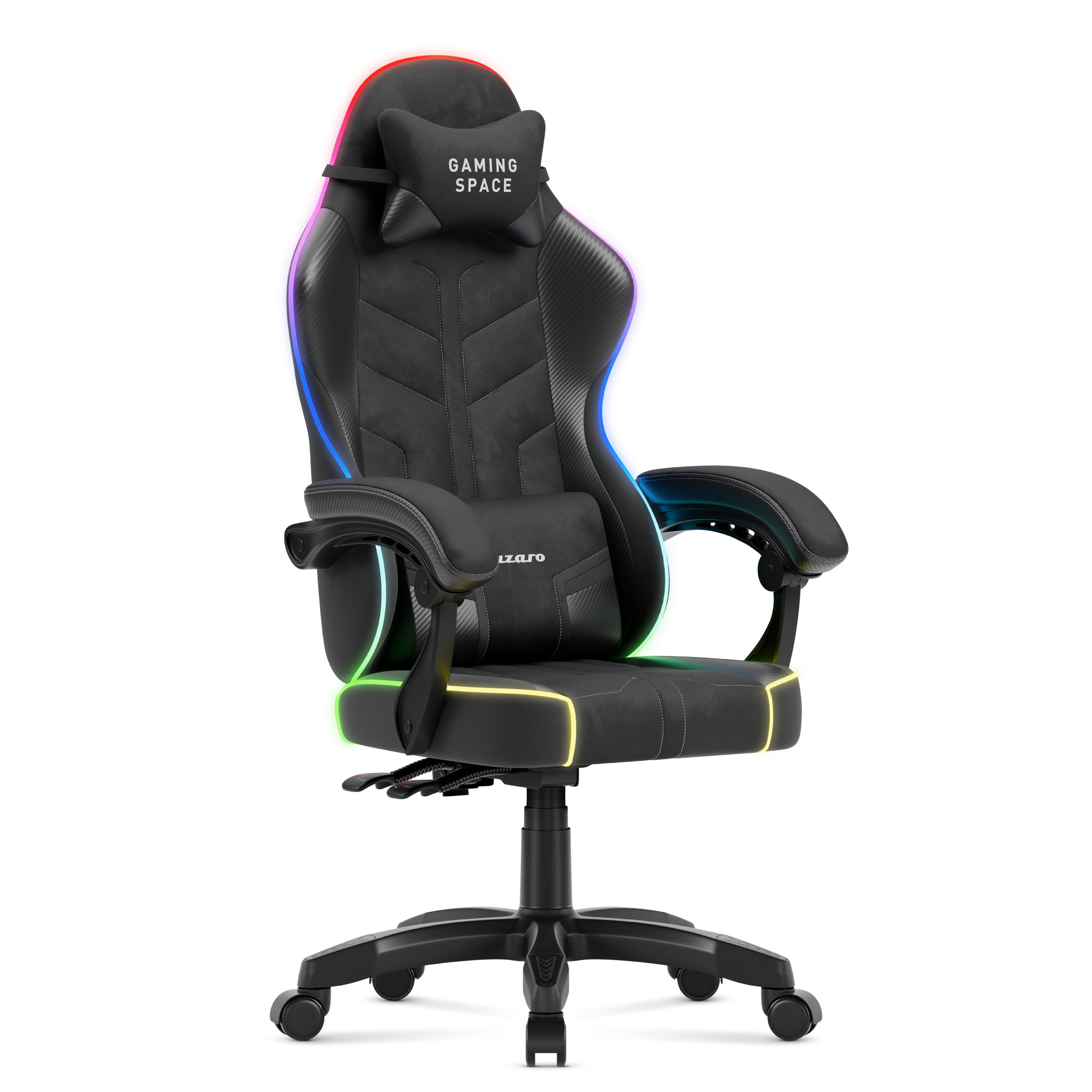 Fotel gamingowy welurowy Huzaro Force 2.7 RGB Black