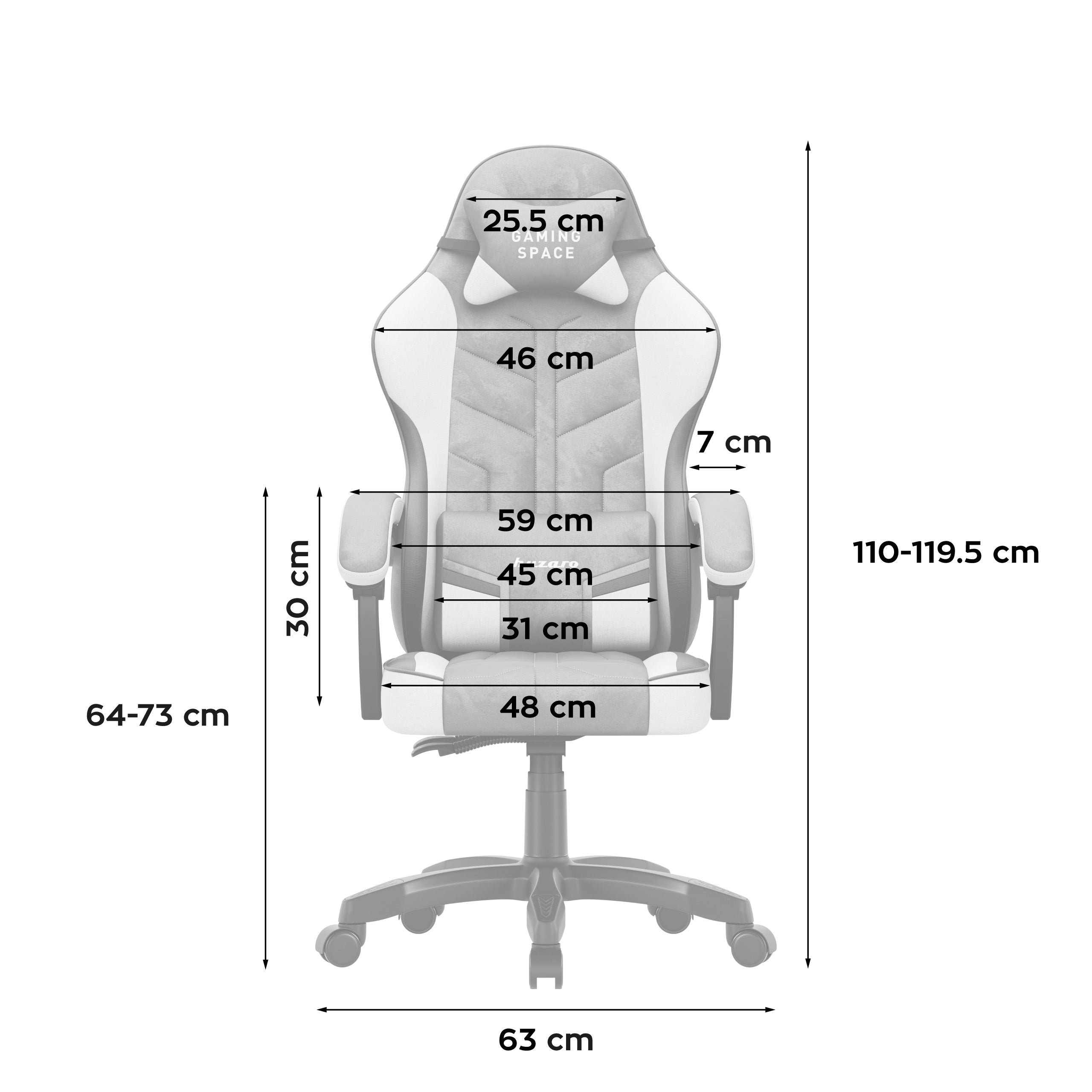 Fotel gamingowy welurowy Huzaro Force 2.7 Grey