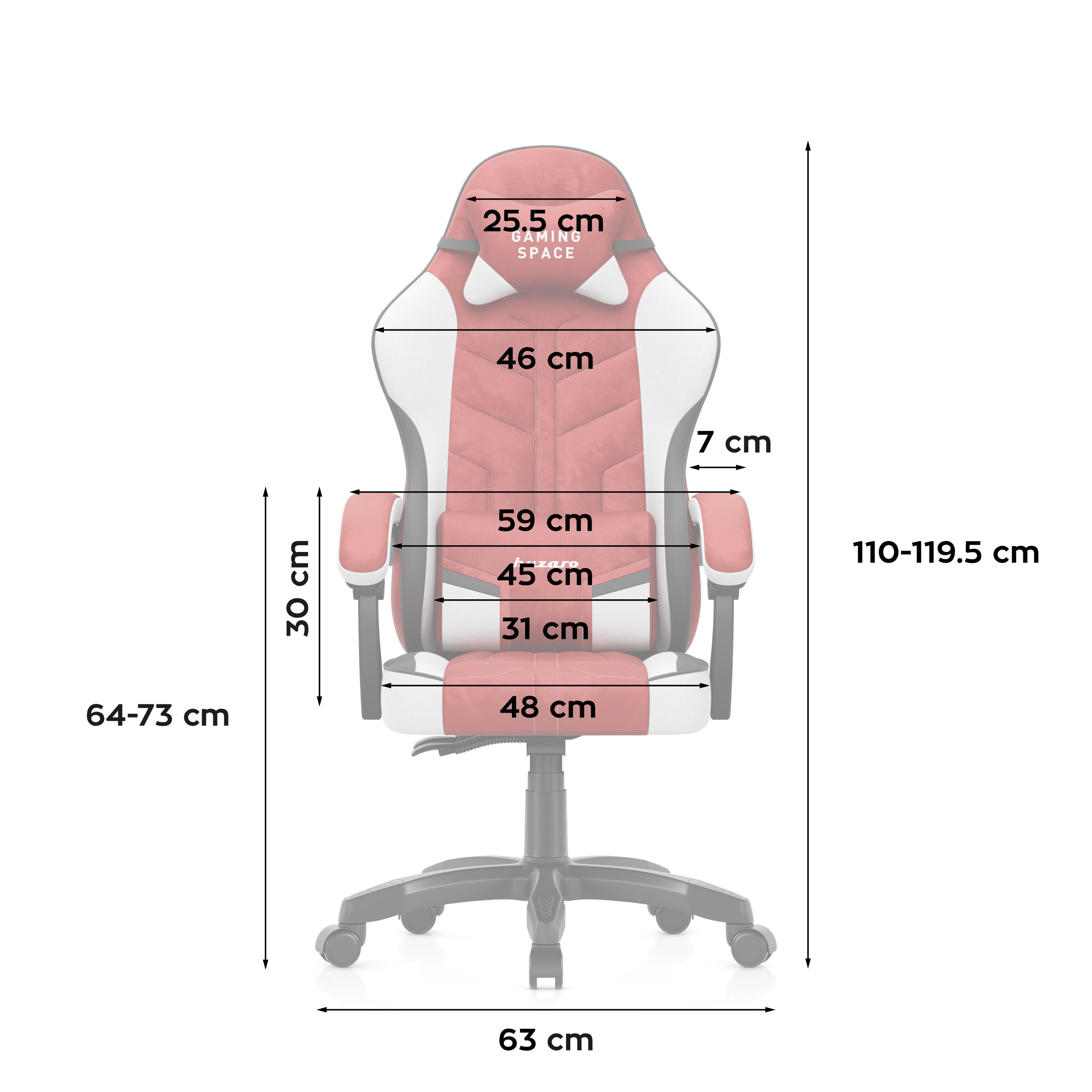 Fotel gamingowy welurowy Huzaro Force 2.7 Red