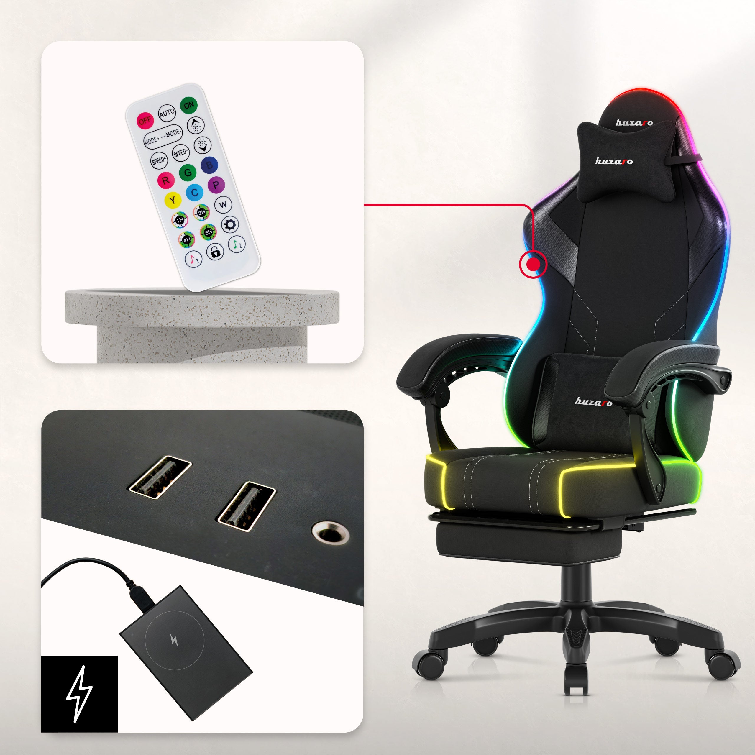 Oświetlenie RGB sterowane pilotem 