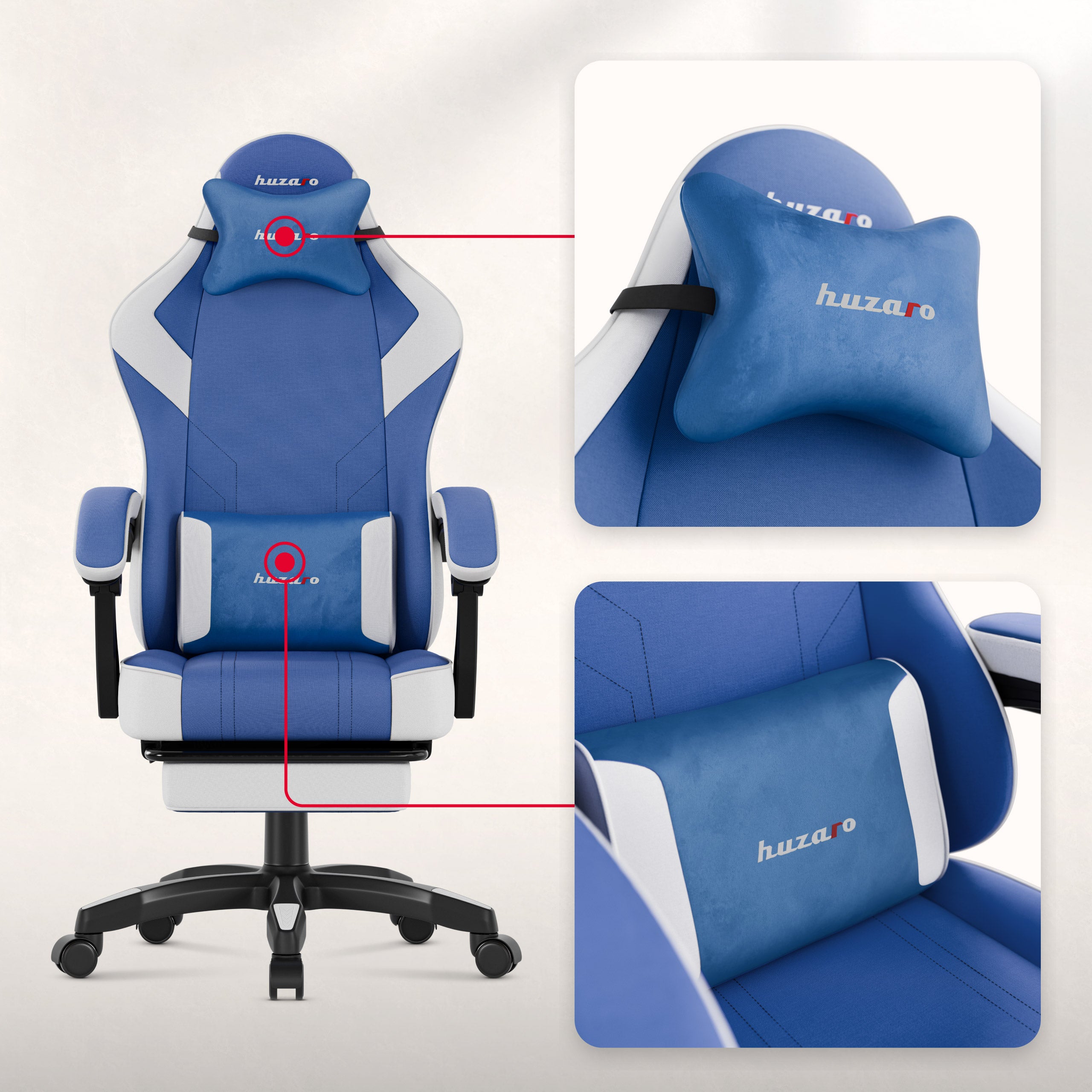 Fotel gamingowy Huzaro Force 3.7 Blue
