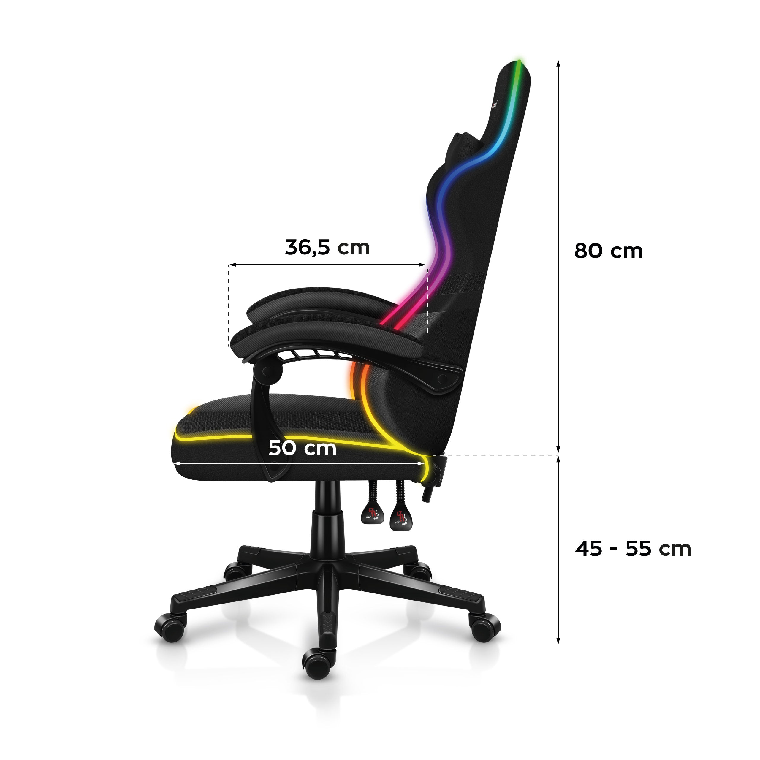 Fotel gamingowy HUZARO FORCE 4.4 RGB Black