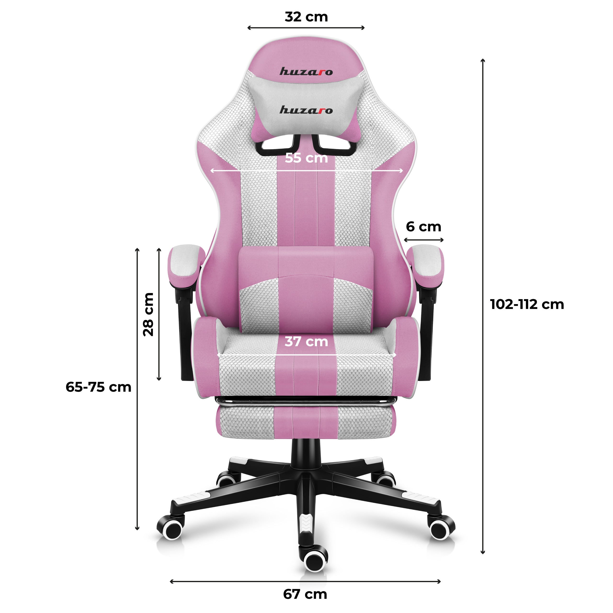 Fotel gamingowy Huzaro Force 4.7 Pink Mesh