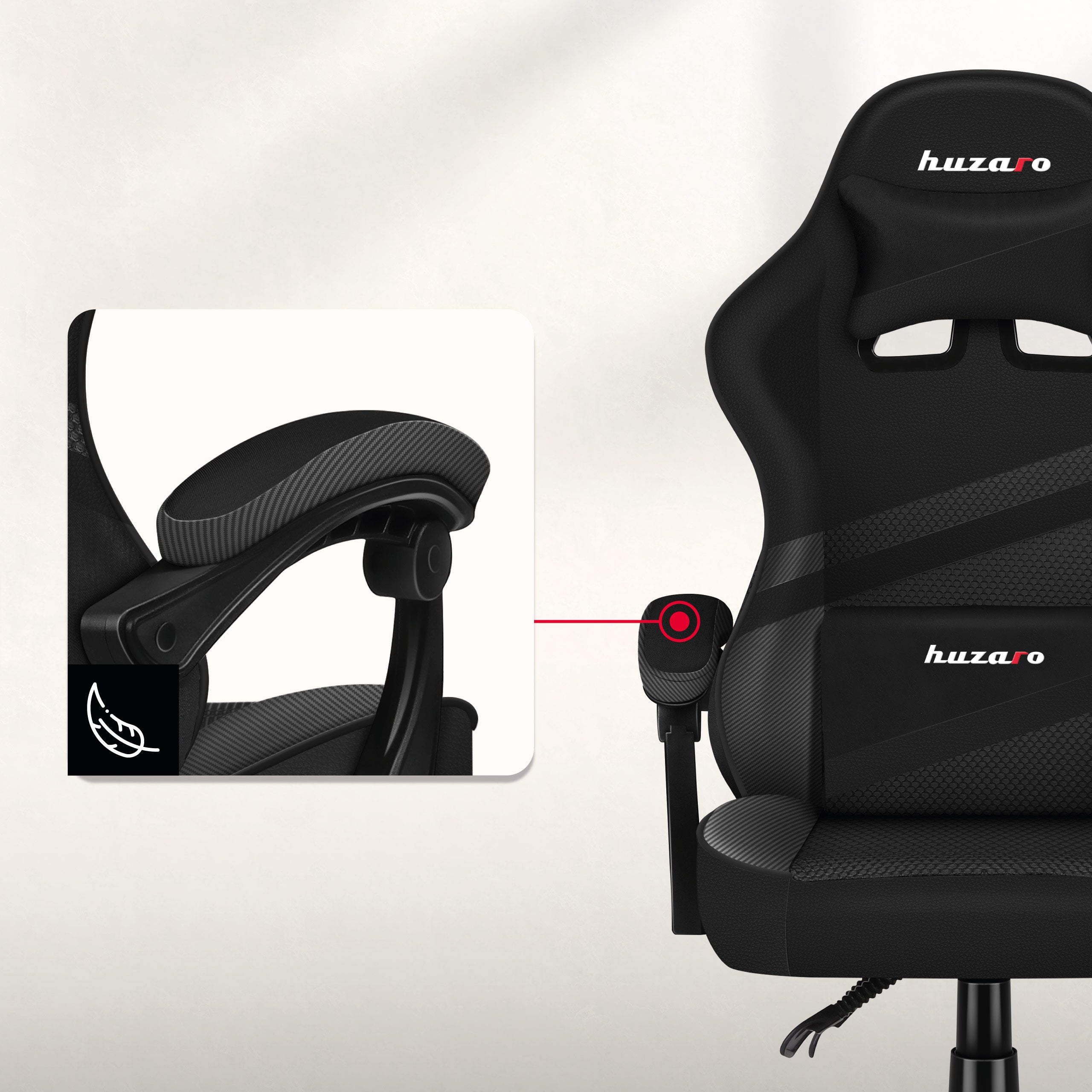 Fotel gamingowy HUZARO FORCE 4.4 Carbon