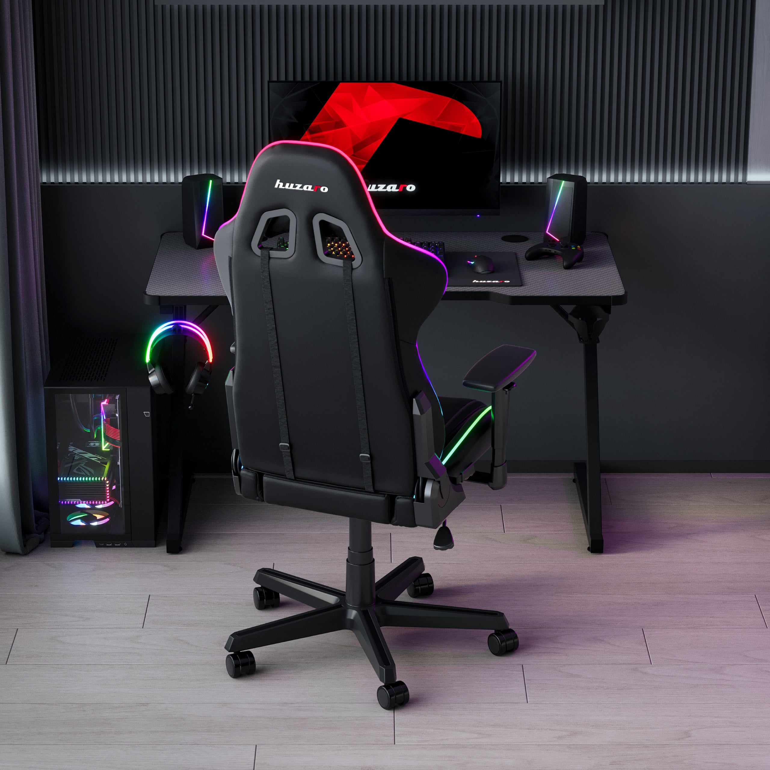 Biurko Gamingowe Huzaro Hero 2.5 RGB LED Black 120 cm