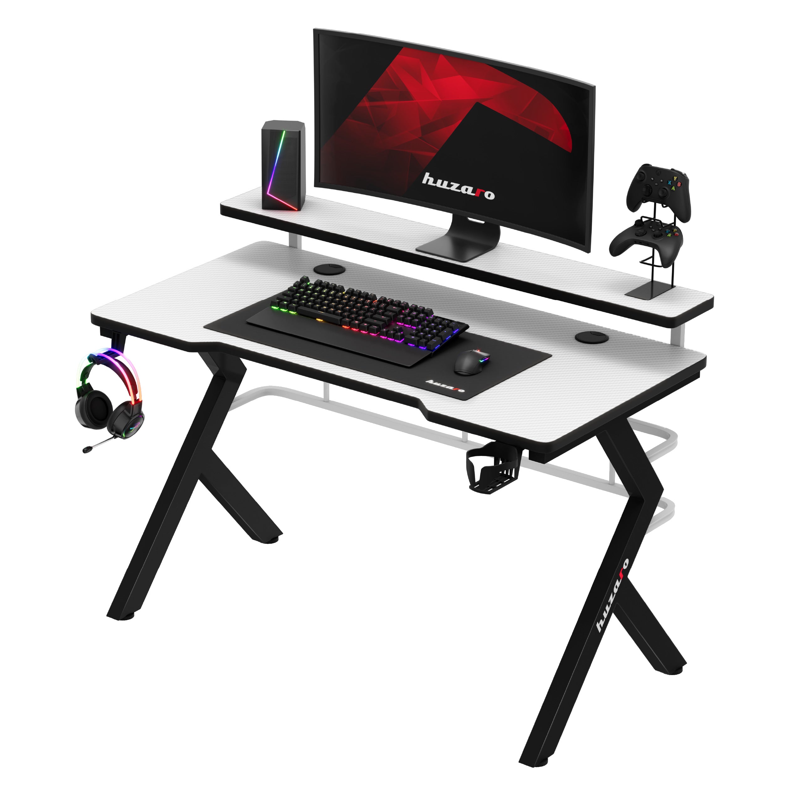 Biurko Gamingowe Huzaro Hero 5.0 White 120 cm