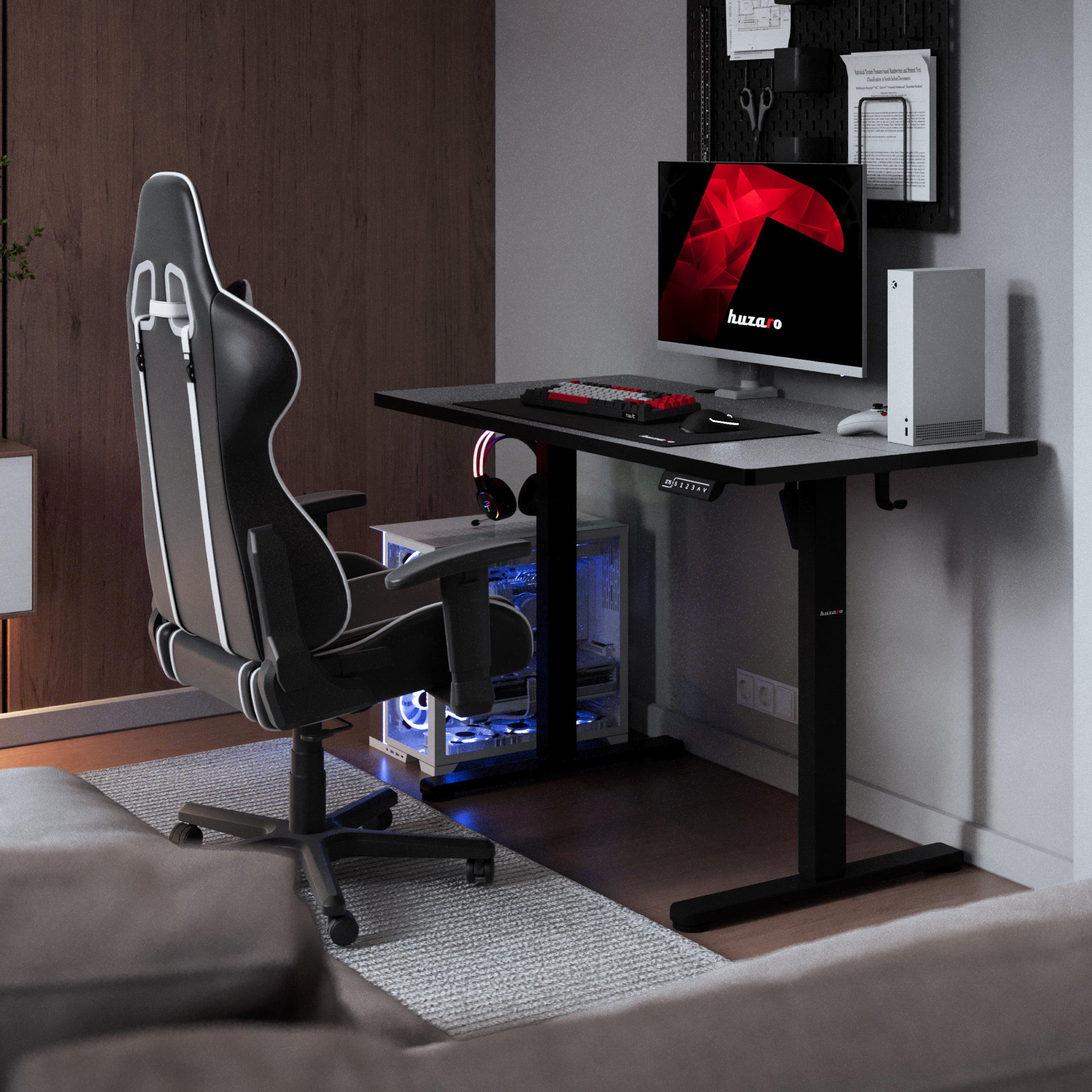 Biurko elektryczne gamingowe Huzaro Hero 8.1 Black