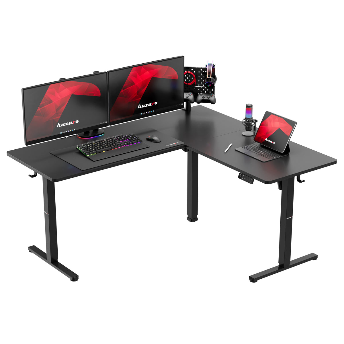 Biurko narożne elektryczne Huzaro Hero 9.3 Black