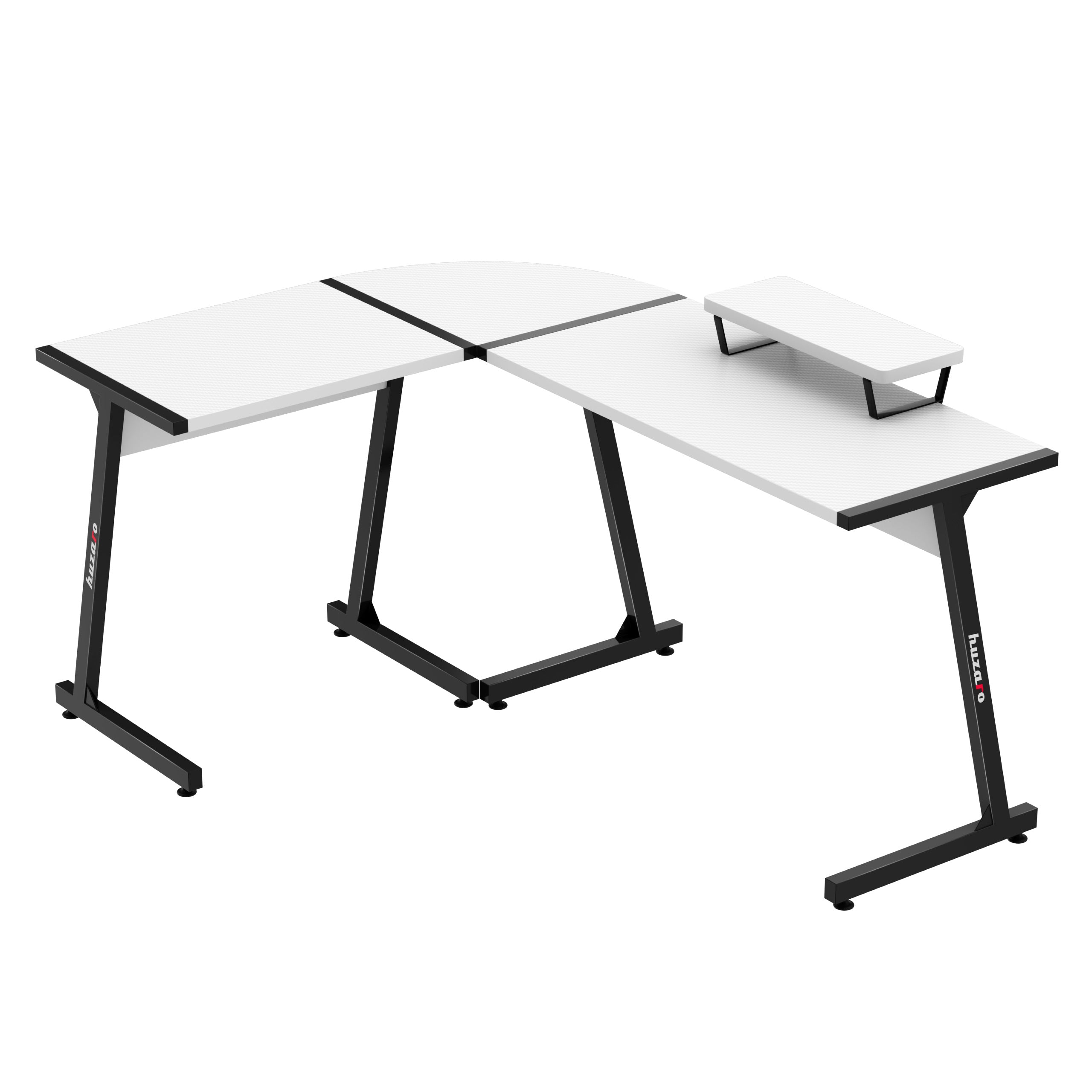 Biurko narożne gamingowe Huzaro Hero 6.0 White 147 cm