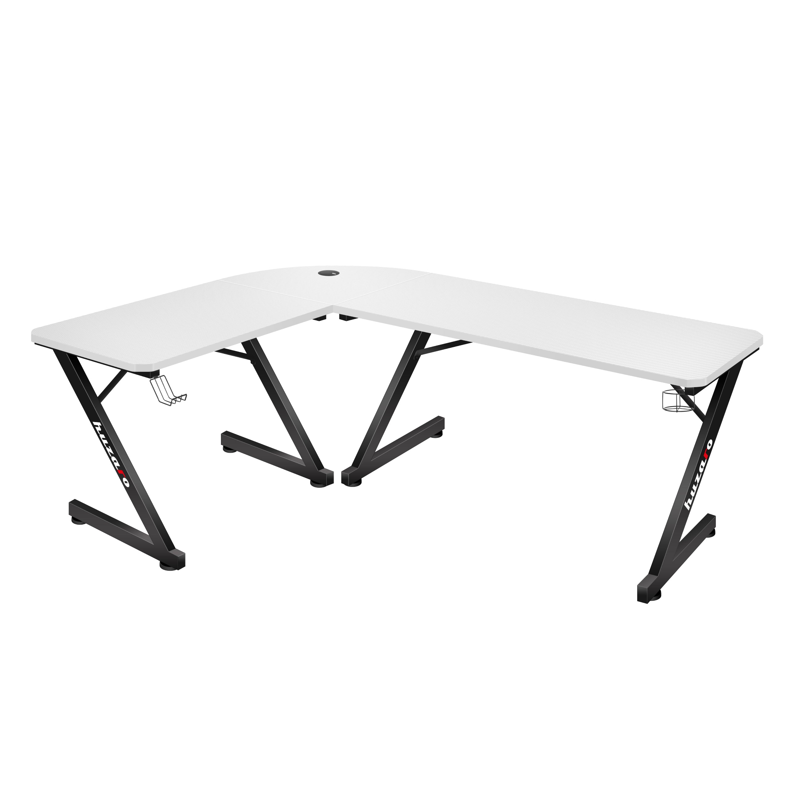 Biurko narożne gamingowe Huzaro Hero 7.0 White 154 cm