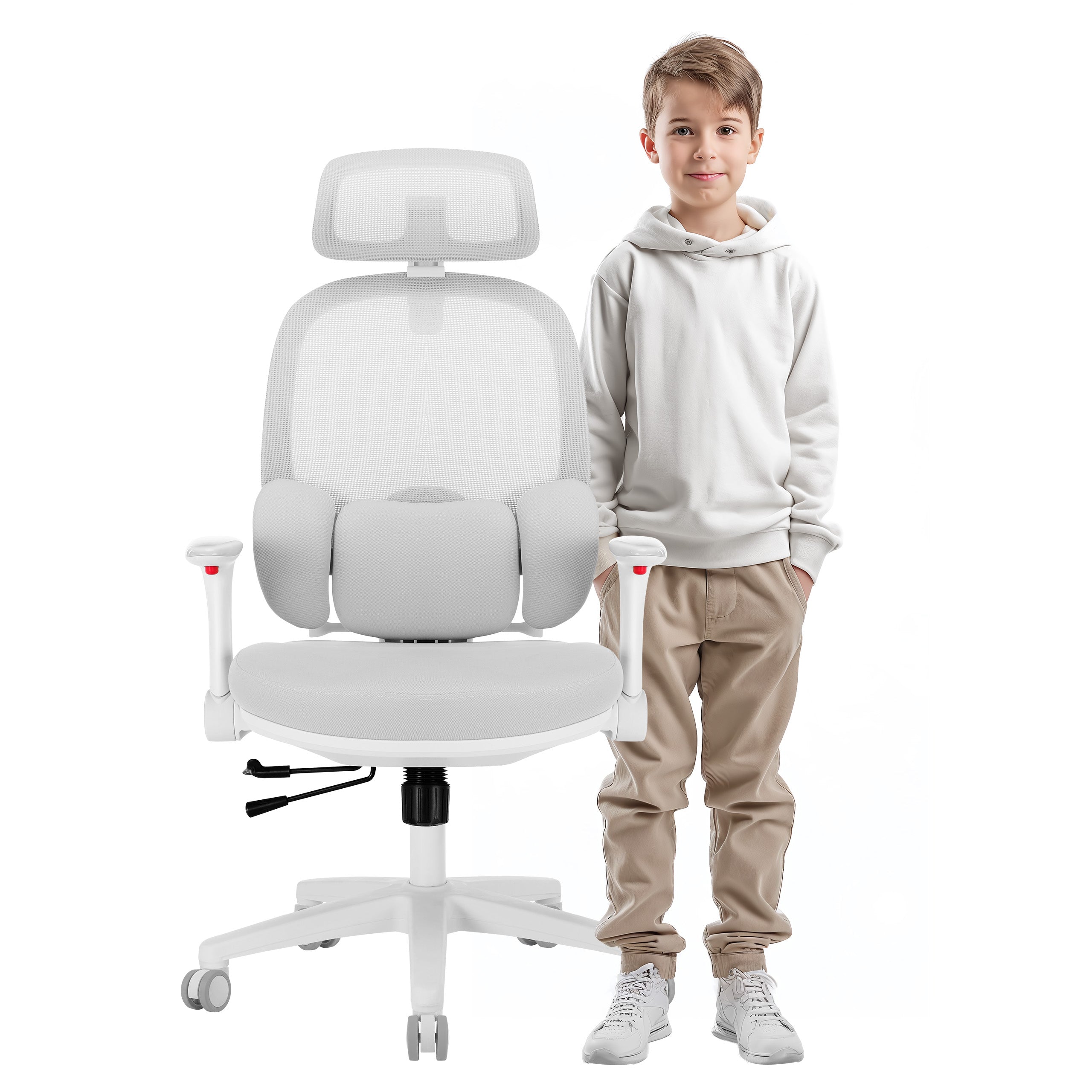 Ergonomiczny fotel dla dzieci Mark Adler Junior 6.3 Grey