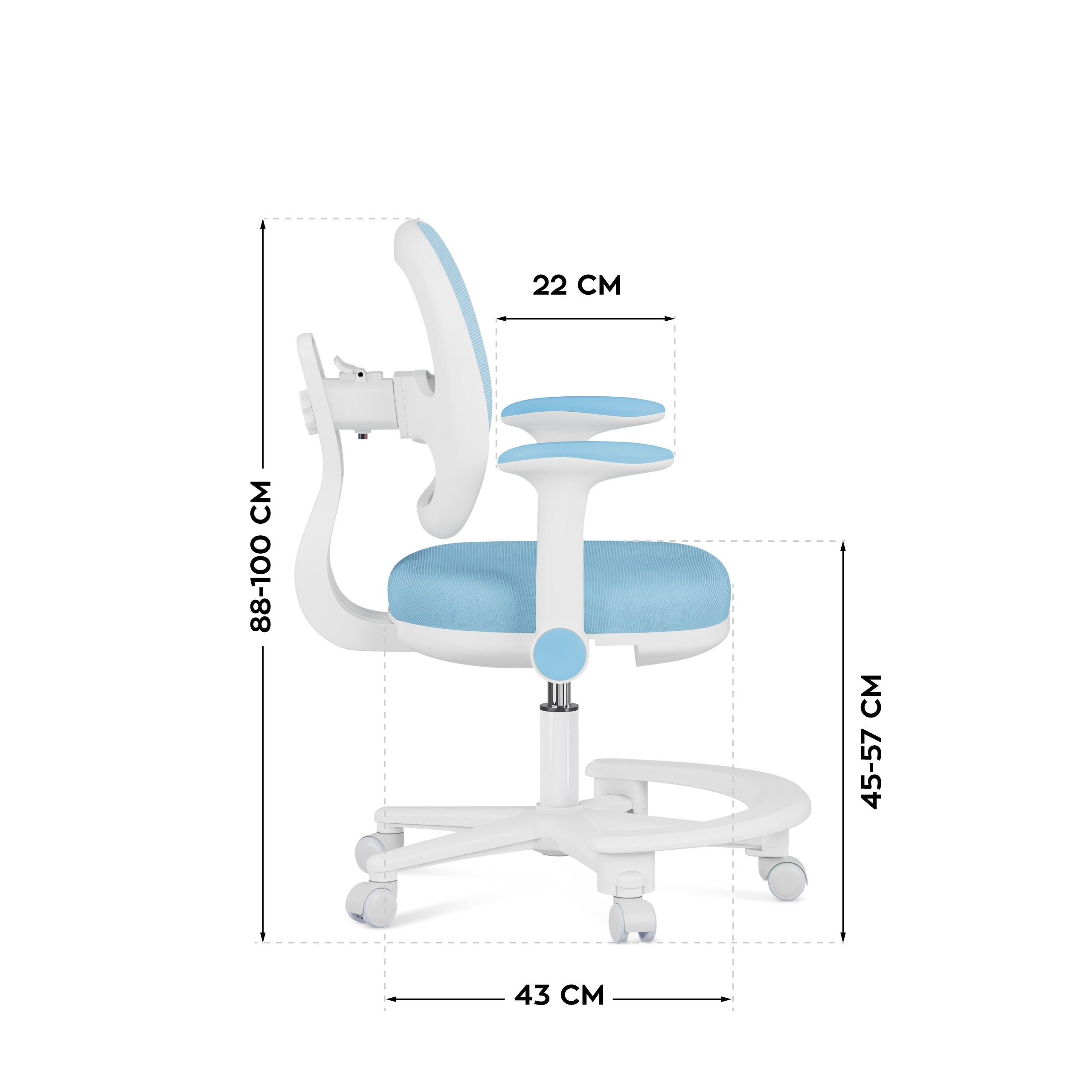 OUTLET Ergonomiczny fotel do biurka dla dziecka Mark Adler Junior 3.6 Blue