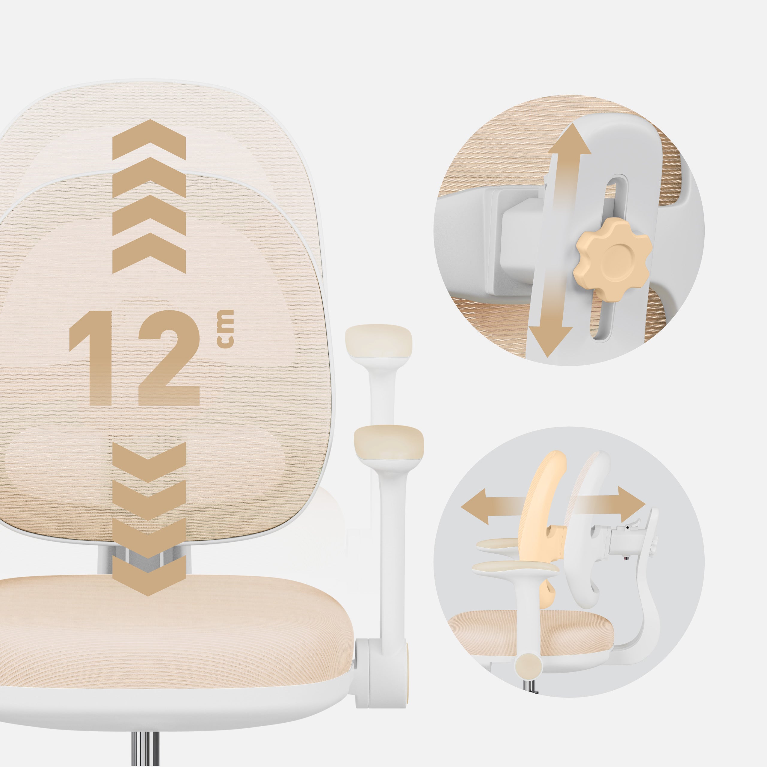 OUTLET Ergonomiczny fotel do biurka dla dziecka Mark Adler Junior 3.6 Beige