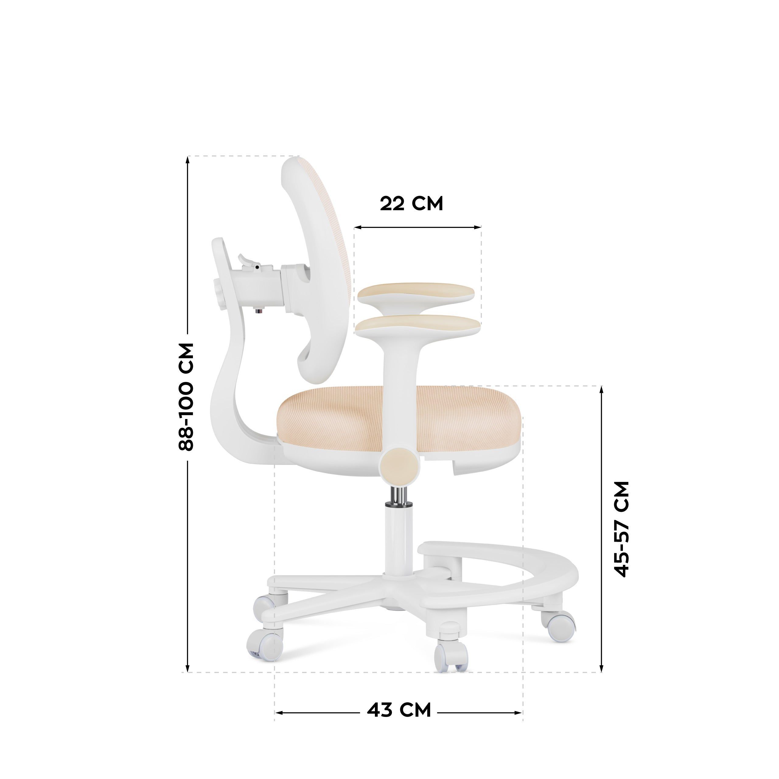 OUTLET Ergonomiczny fotel do biurka dla dziecka Mark Adler Junior 3.6 Beige