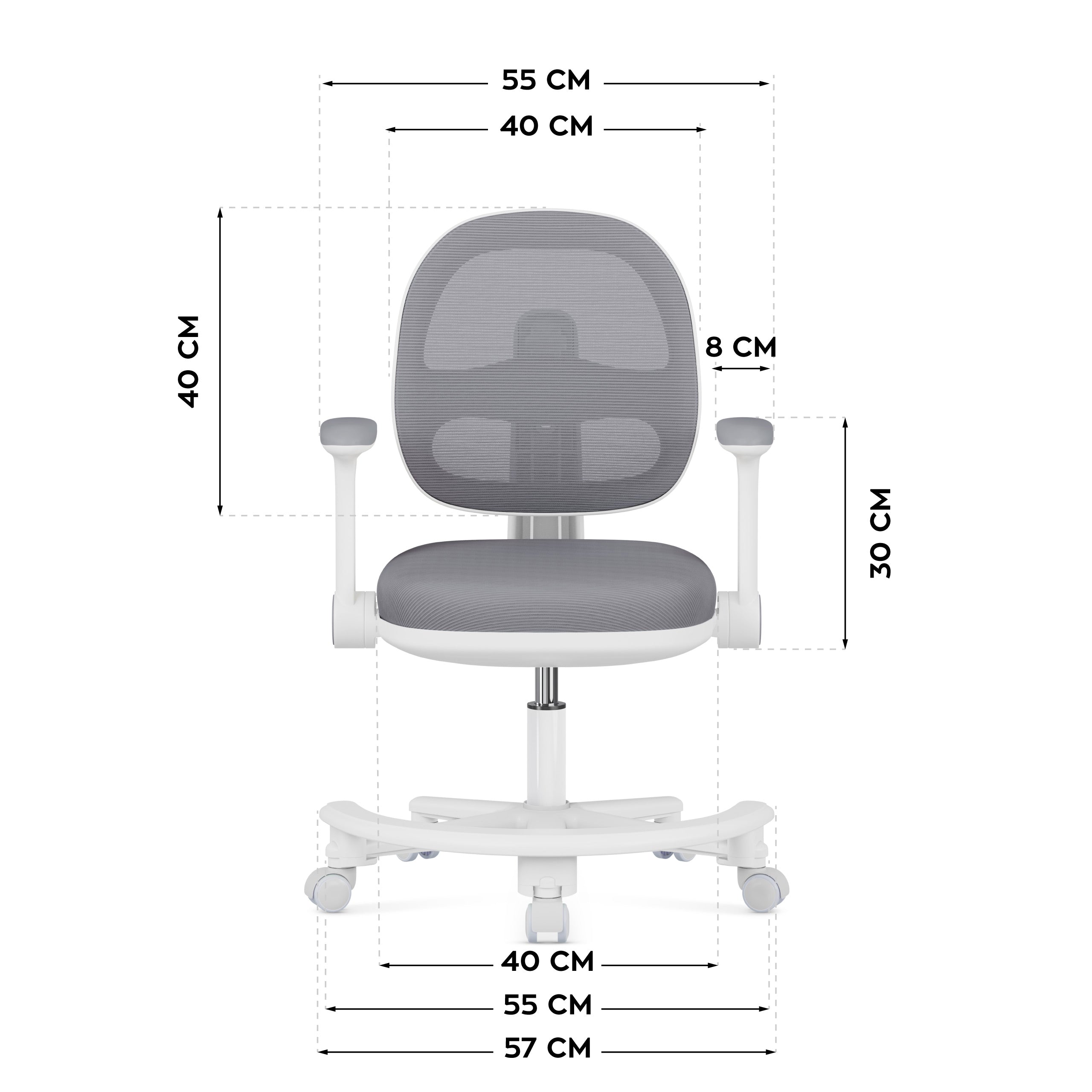 OUTLET Ergonomiczny fotel do biurka dla dziecka Mark Adler Junior 3.6 Grey
