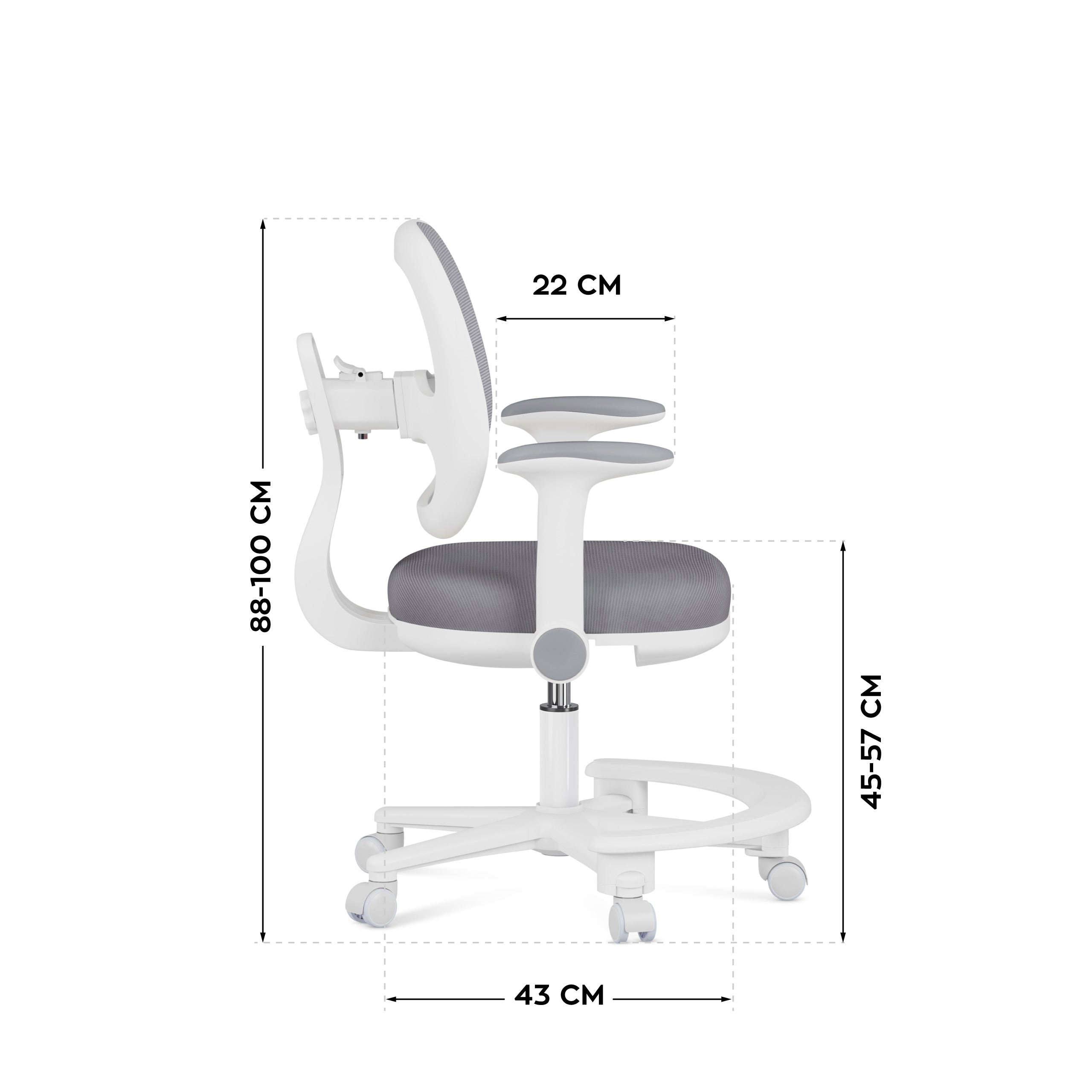 OUTLET Ergonomiczny fotel do biurka dla dziecka Mark Adler Junior 3.6 Grey