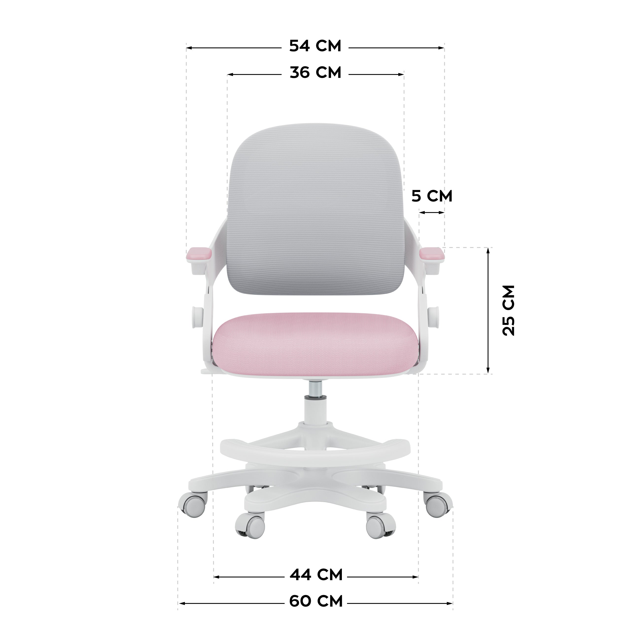 Fotel do biurka dla dziecka Mark Adler Junior 4.3 Pink-grey