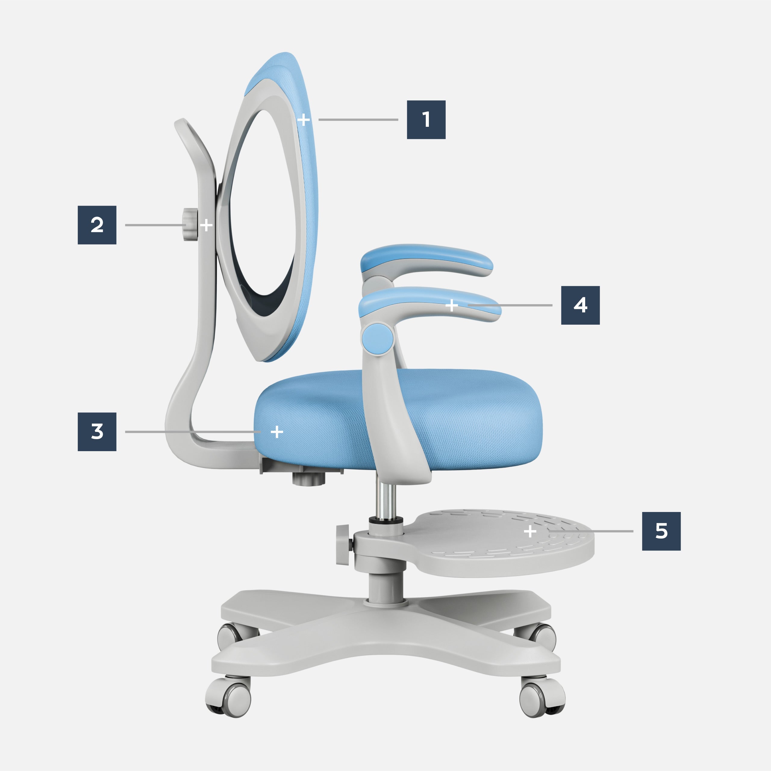 OUTLET Ergonomiczny fotel dla dzieci Mark Adler Junior 4.6 Blue