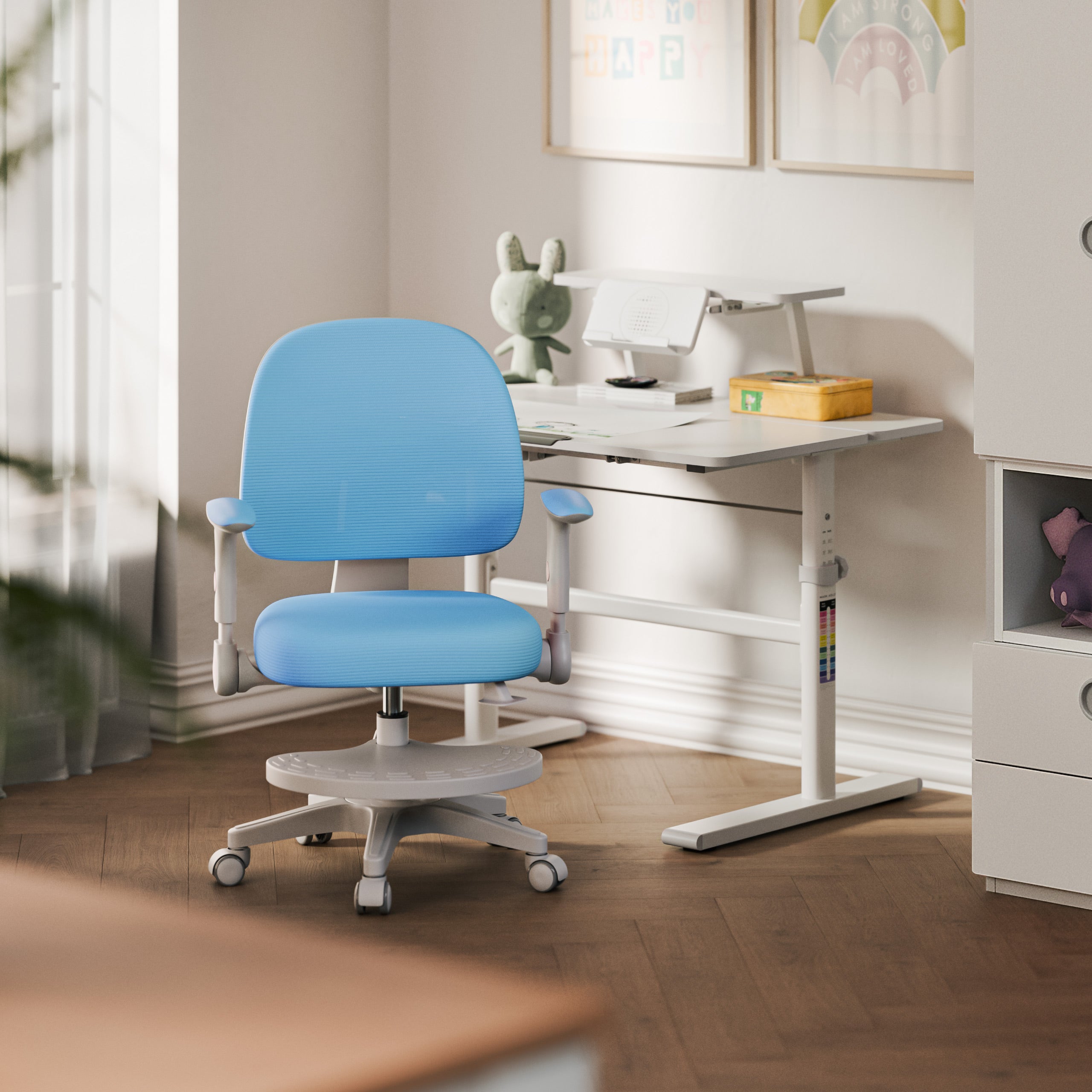 Ergonomiczny fotel obrotowy dla dzieci