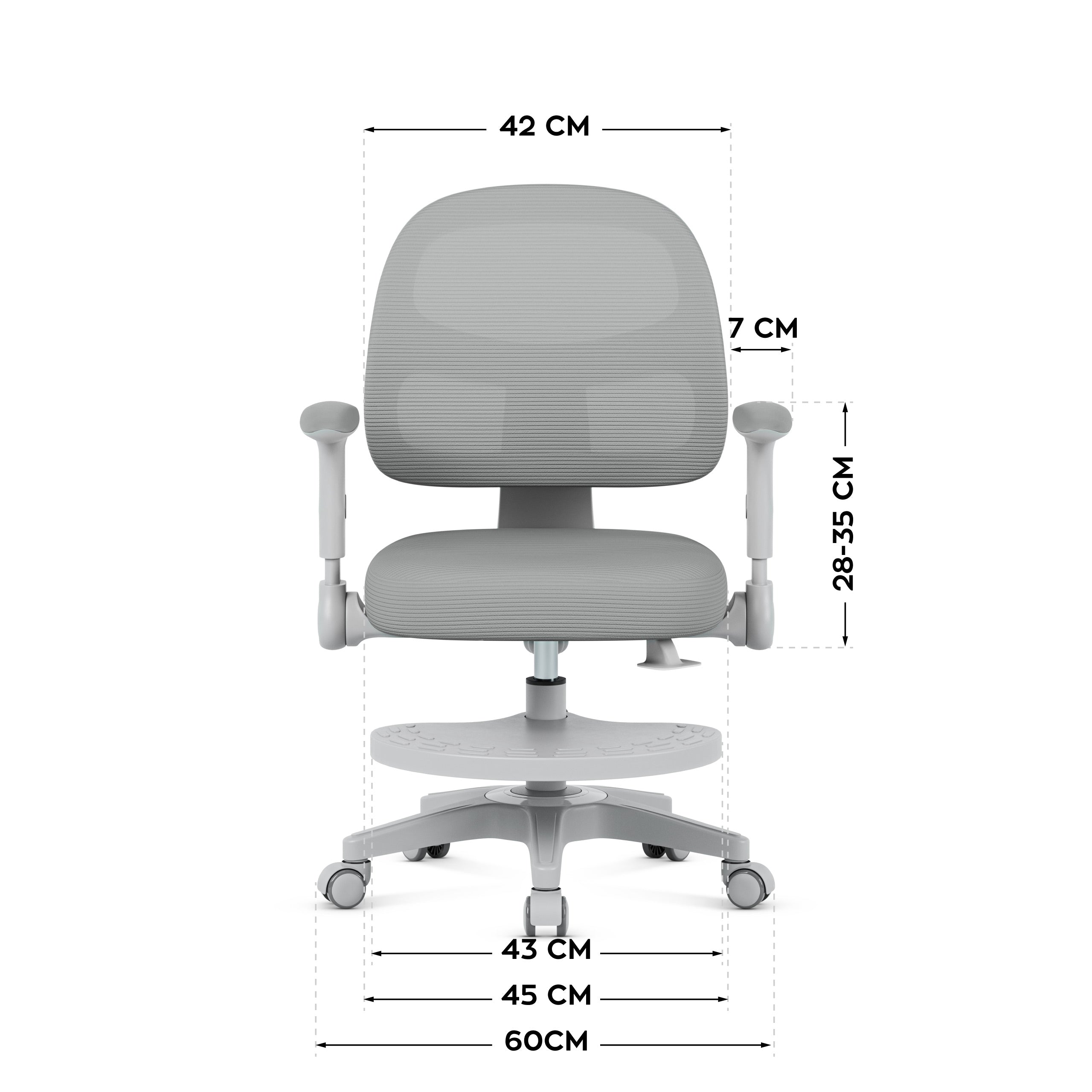 Fotel do biurka dla dziecka Mark Adler Junior 5.0 Grey