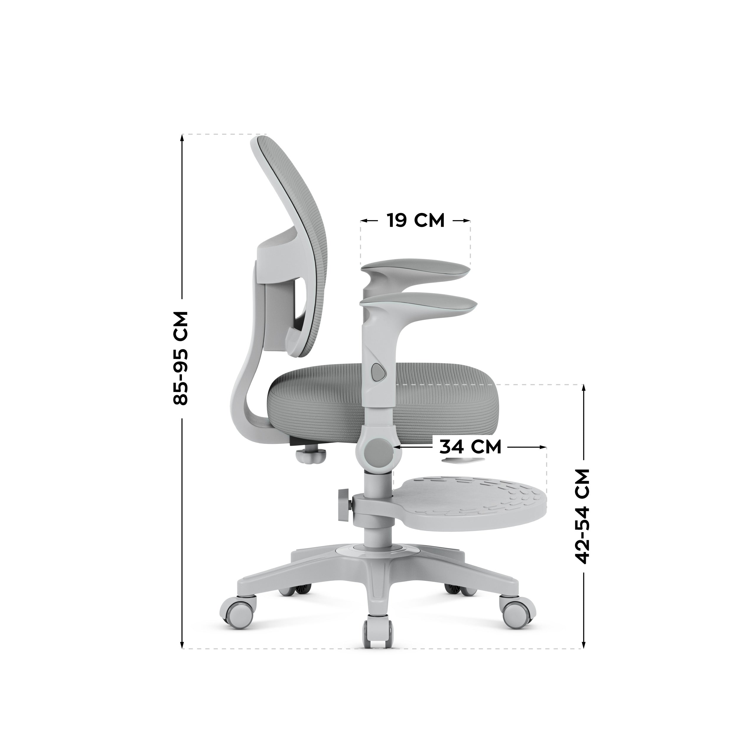 Fotel do biurka dla dziecka Mark Adler Junior 5.0 Grey