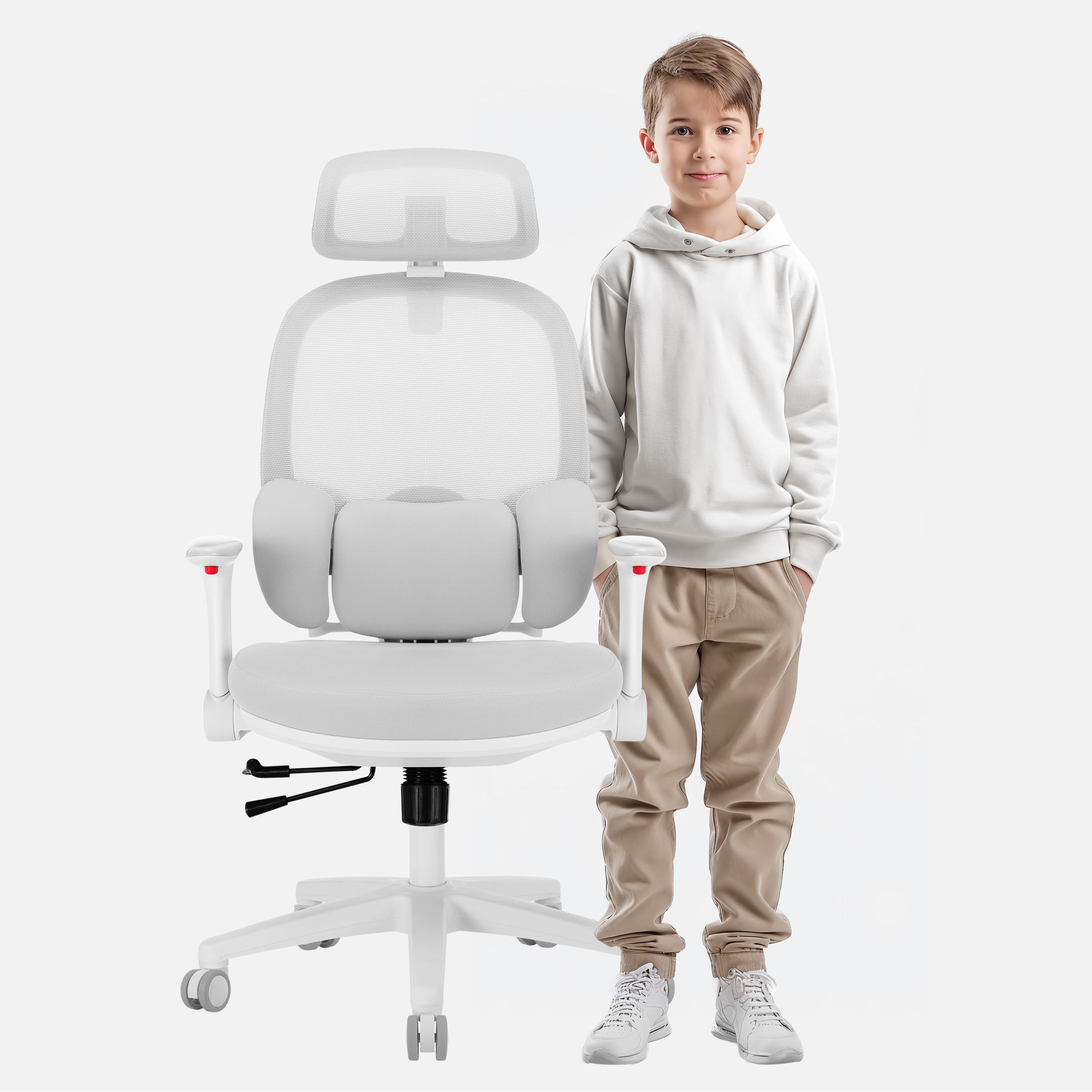 Ergonomiczny fotel dla dzieci Mark Adler Junior 6.3 Grey