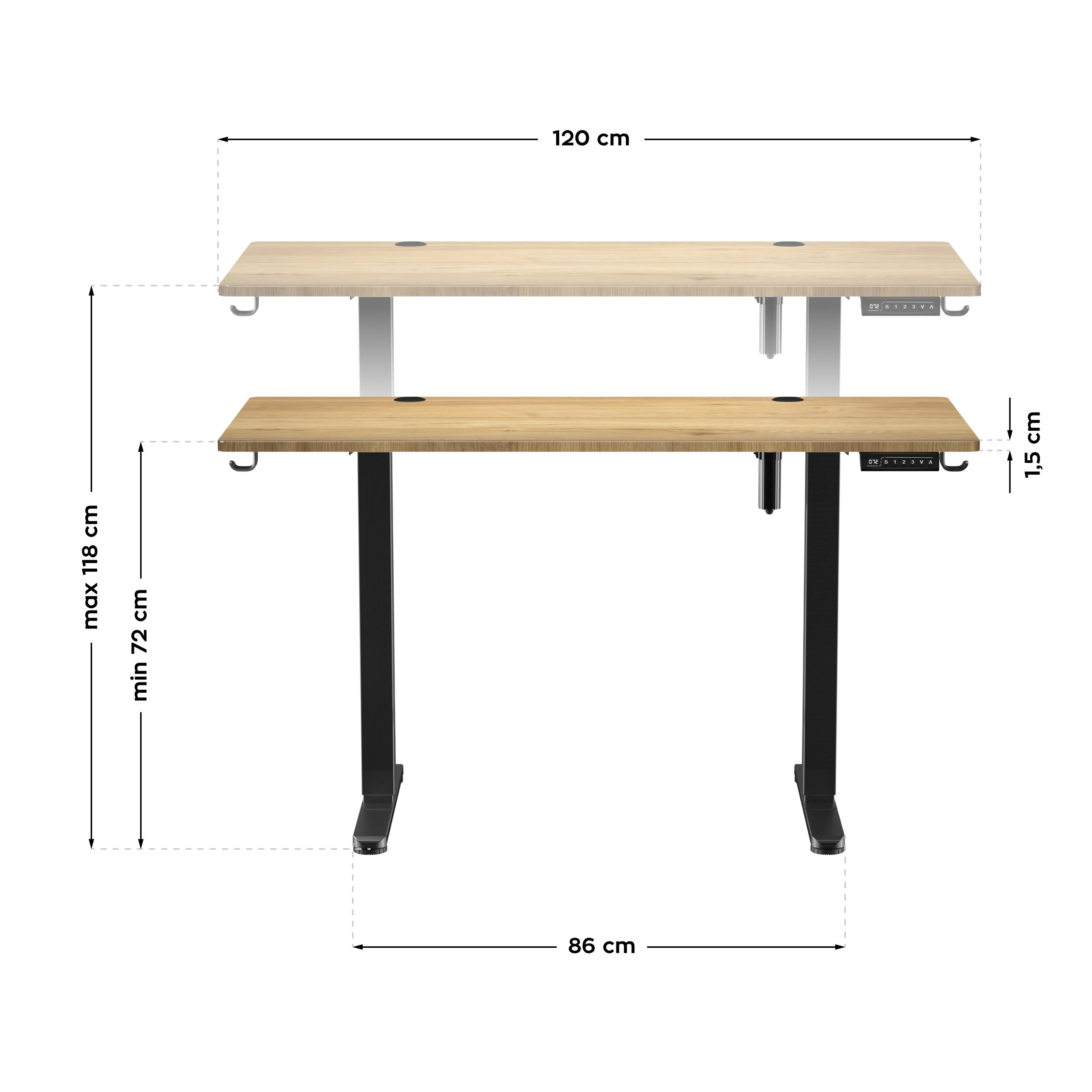 Biurko elektryczne Mark Adler Leader 7.0 120 cm