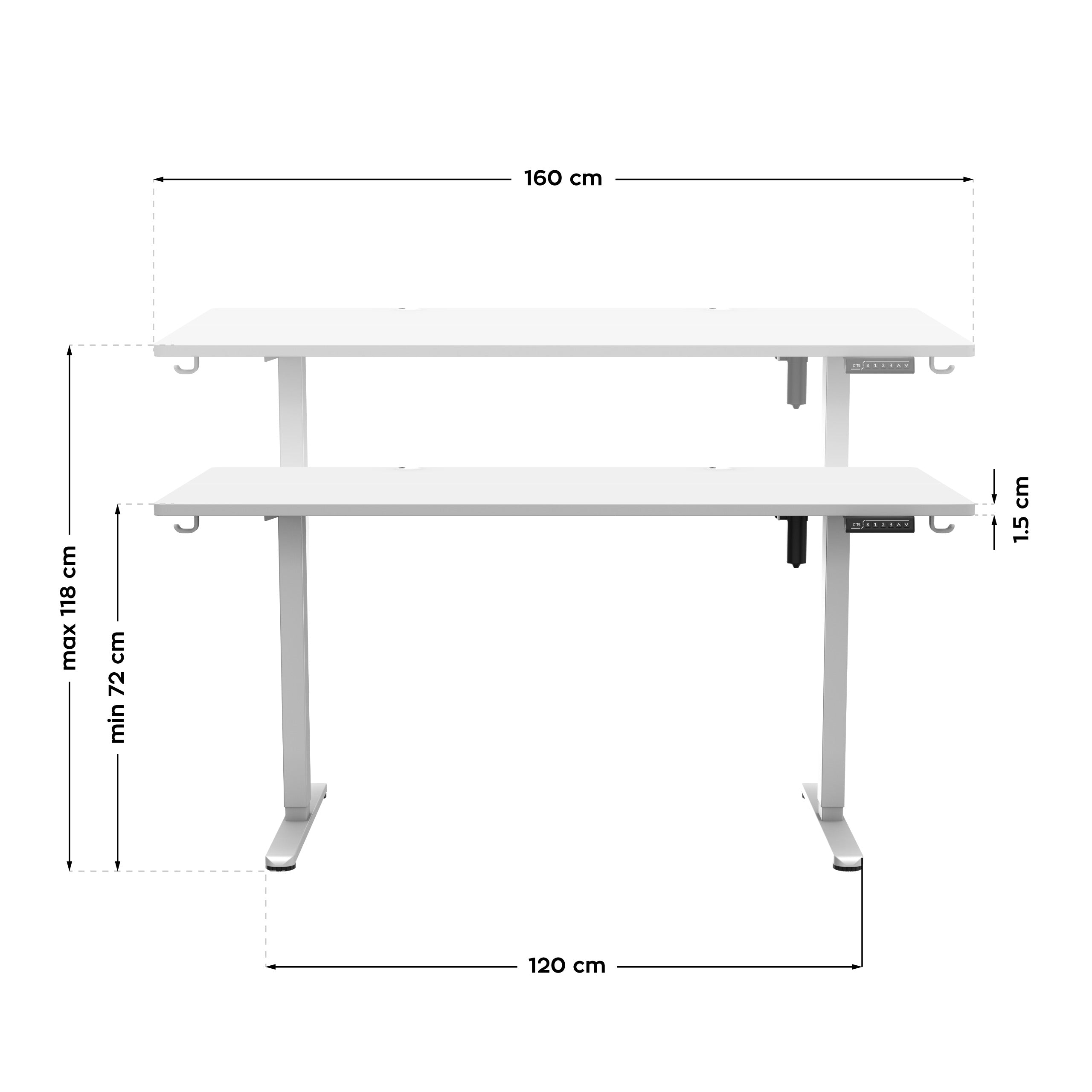 OUTLET Biurko elektryczne Mark Adler Leader 7.6 White