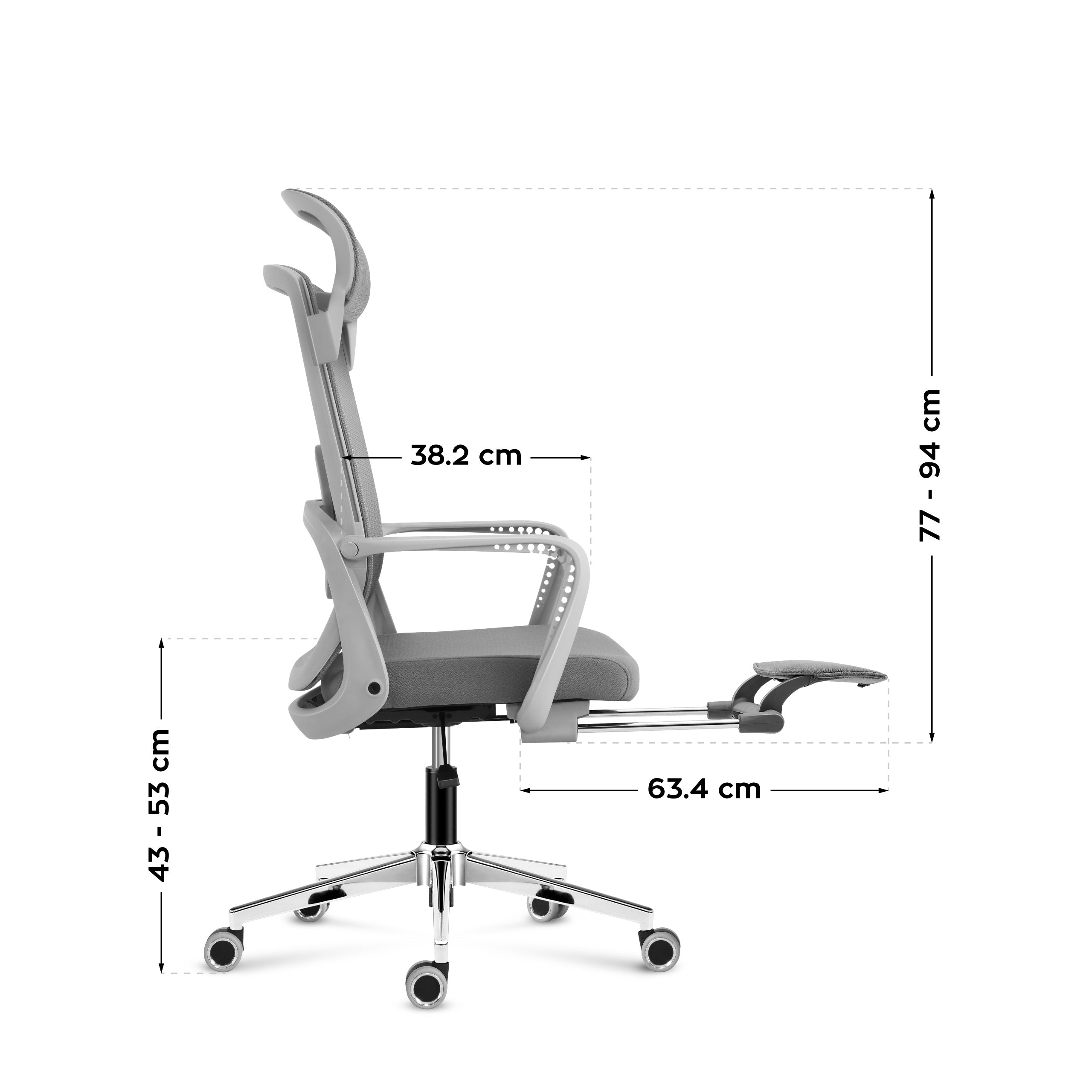 Fotel biurowy z podnóżkiem Mark Adler Manager 3.6 Grey