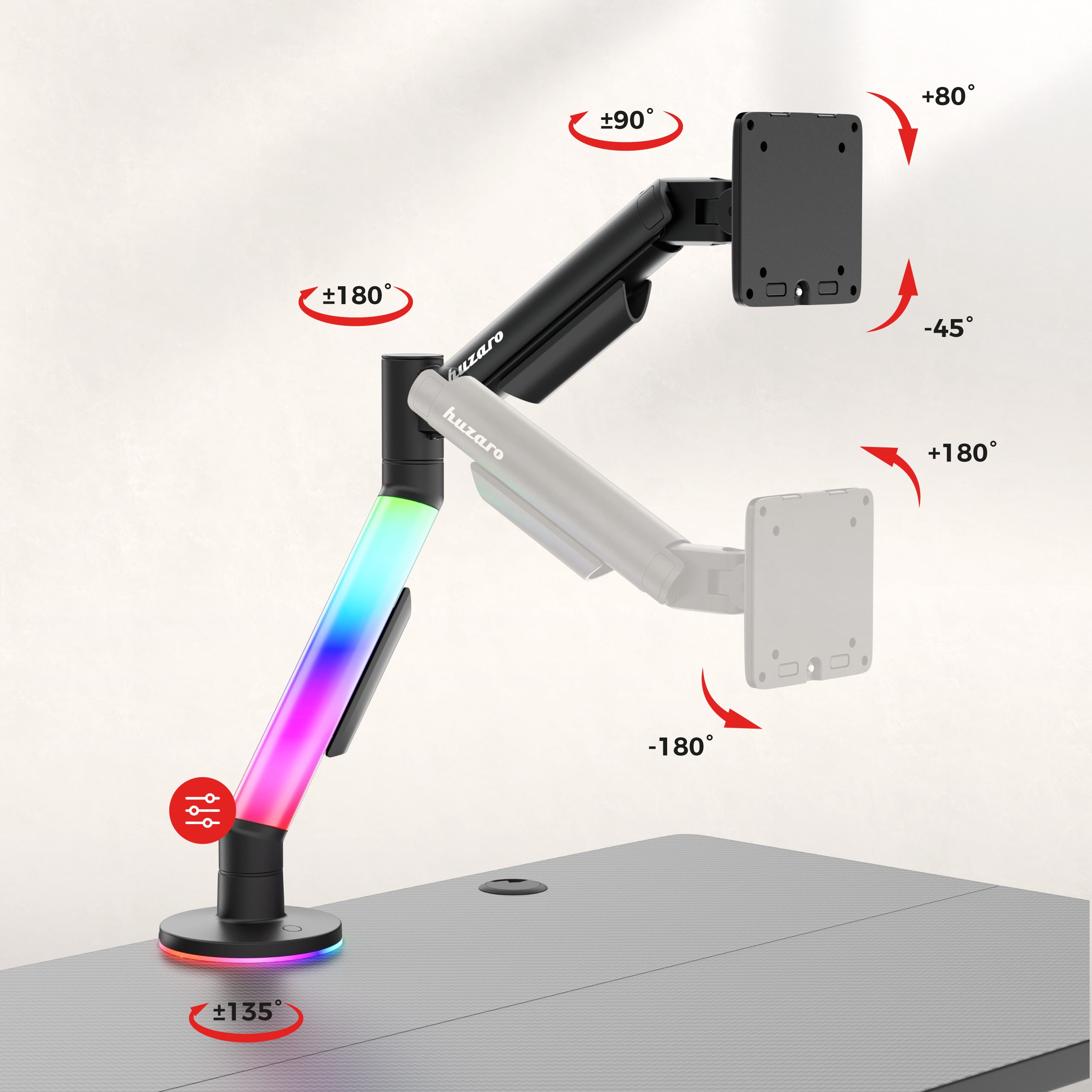 Uchwyt do monitora regulowany Huzaro Motion 1.6