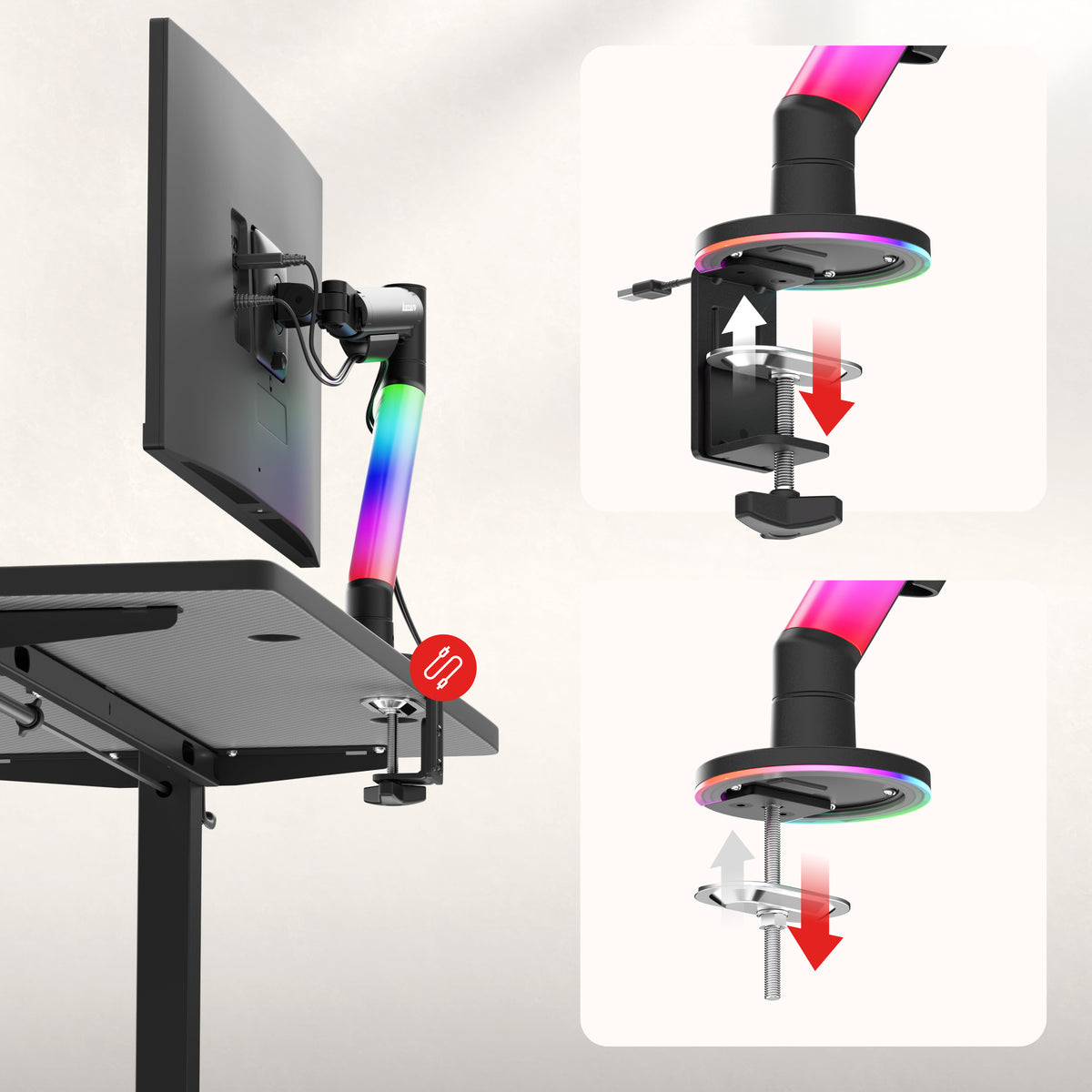 Uchwyt do monitora regulowany Huzaro Motion 1.6