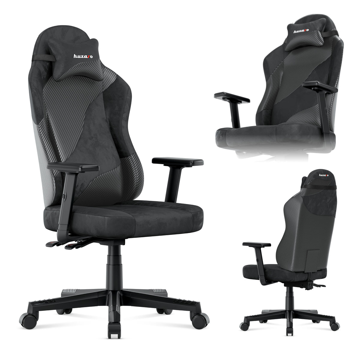 Fotel gamingowy dla nastolatka Huzaro Ranger 5.7 Carbon Black