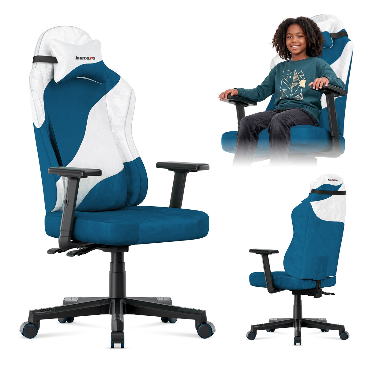 Fotel gamingowy dla nastolatka Huzaro Ranger 5.7 Blue