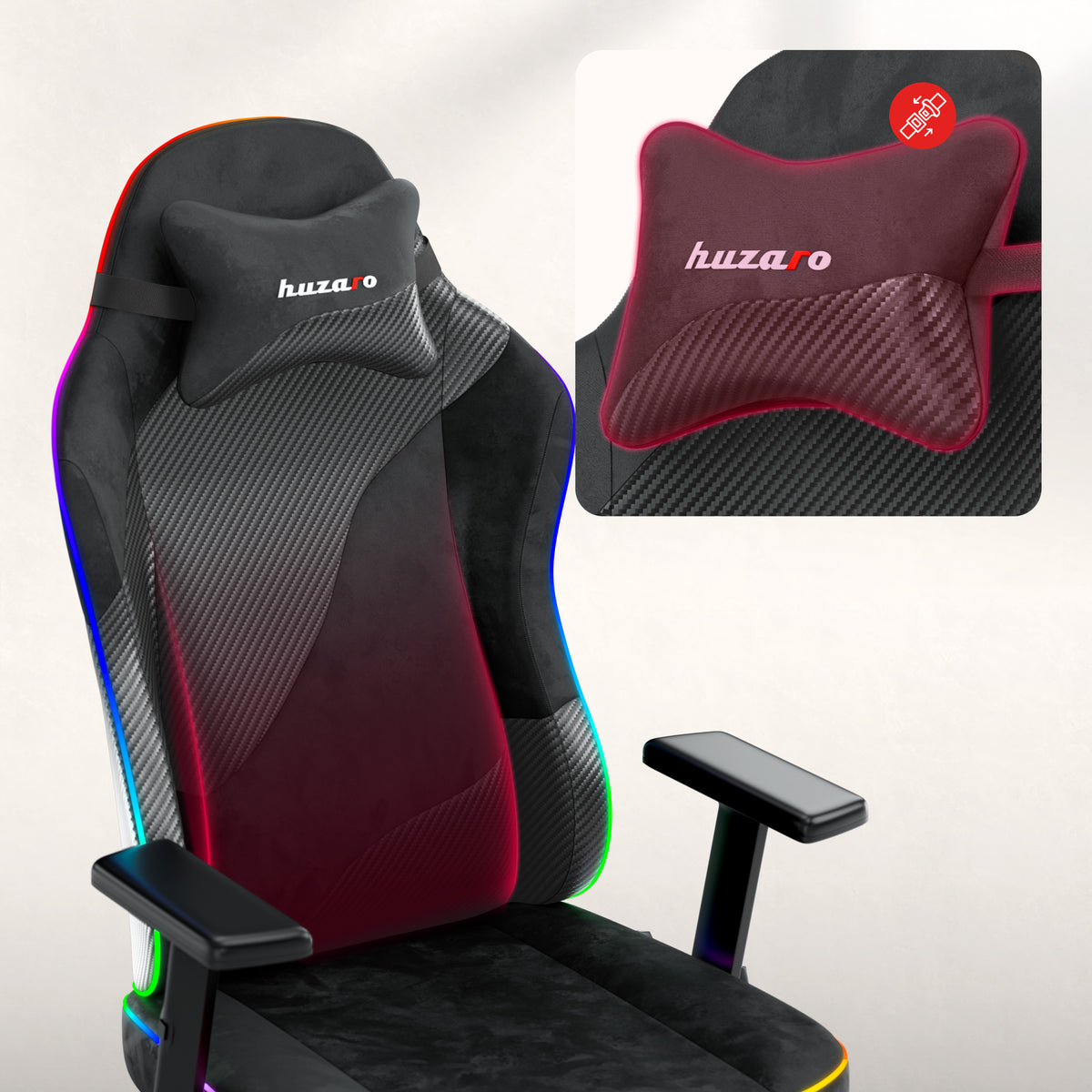 Fotel gamingowy dla nastolatka Huzaro Ranger 5.7 RGB BLACK