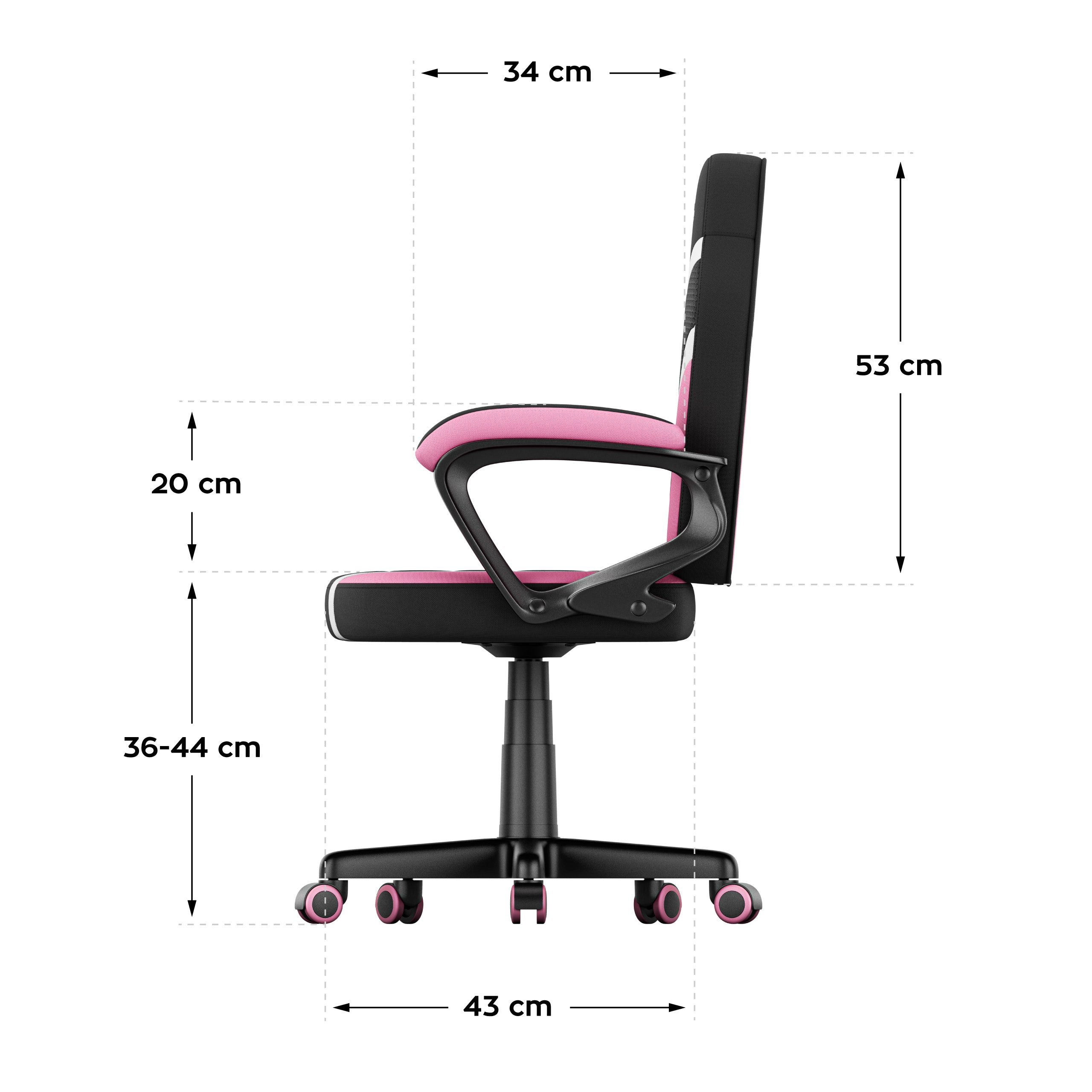 Fotel gamingowy dla dziecka HUZARO RANGER 1.0 Pink Mesh