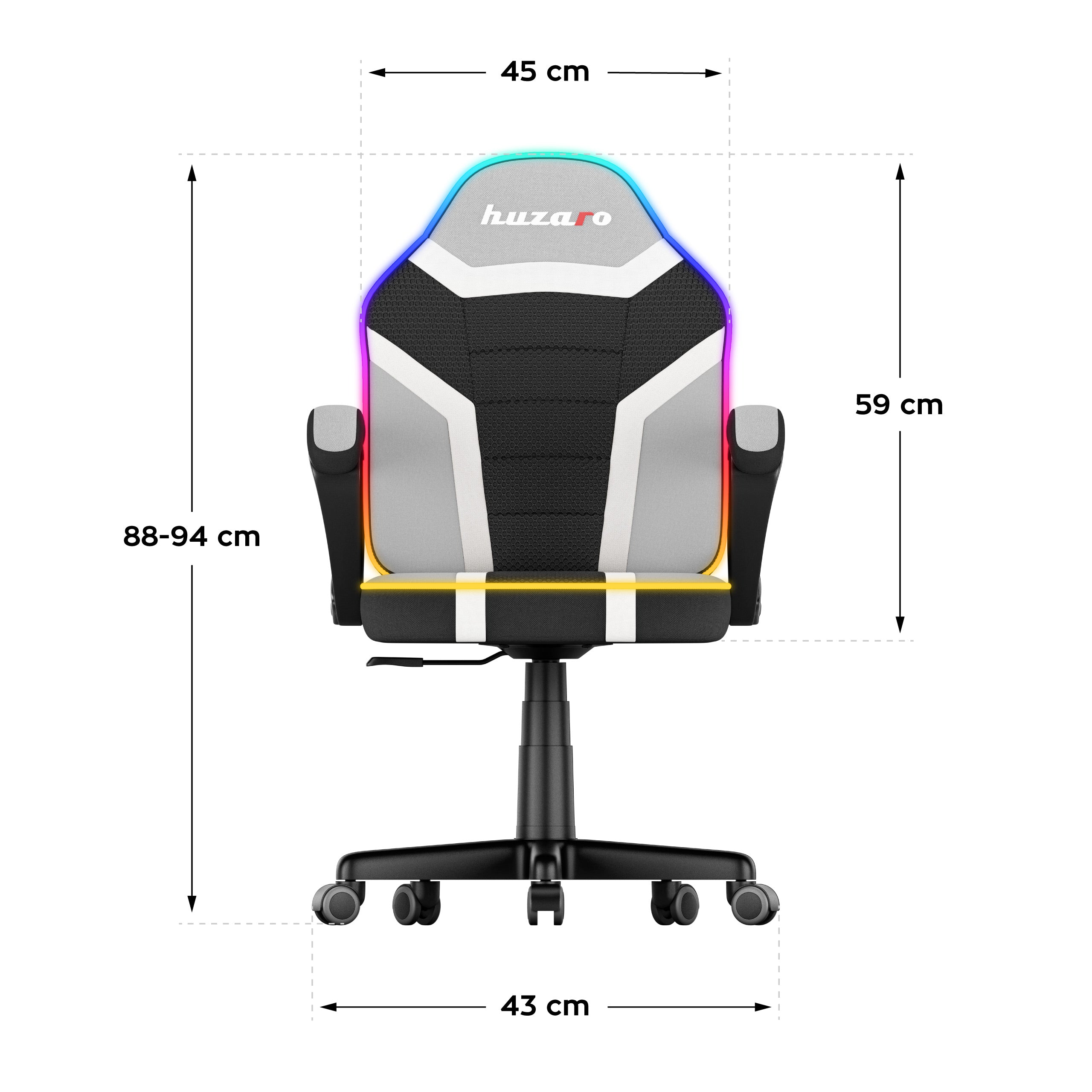 Fotel gamingowy dla dziecka Huzaro Ranger 1.0 RGB