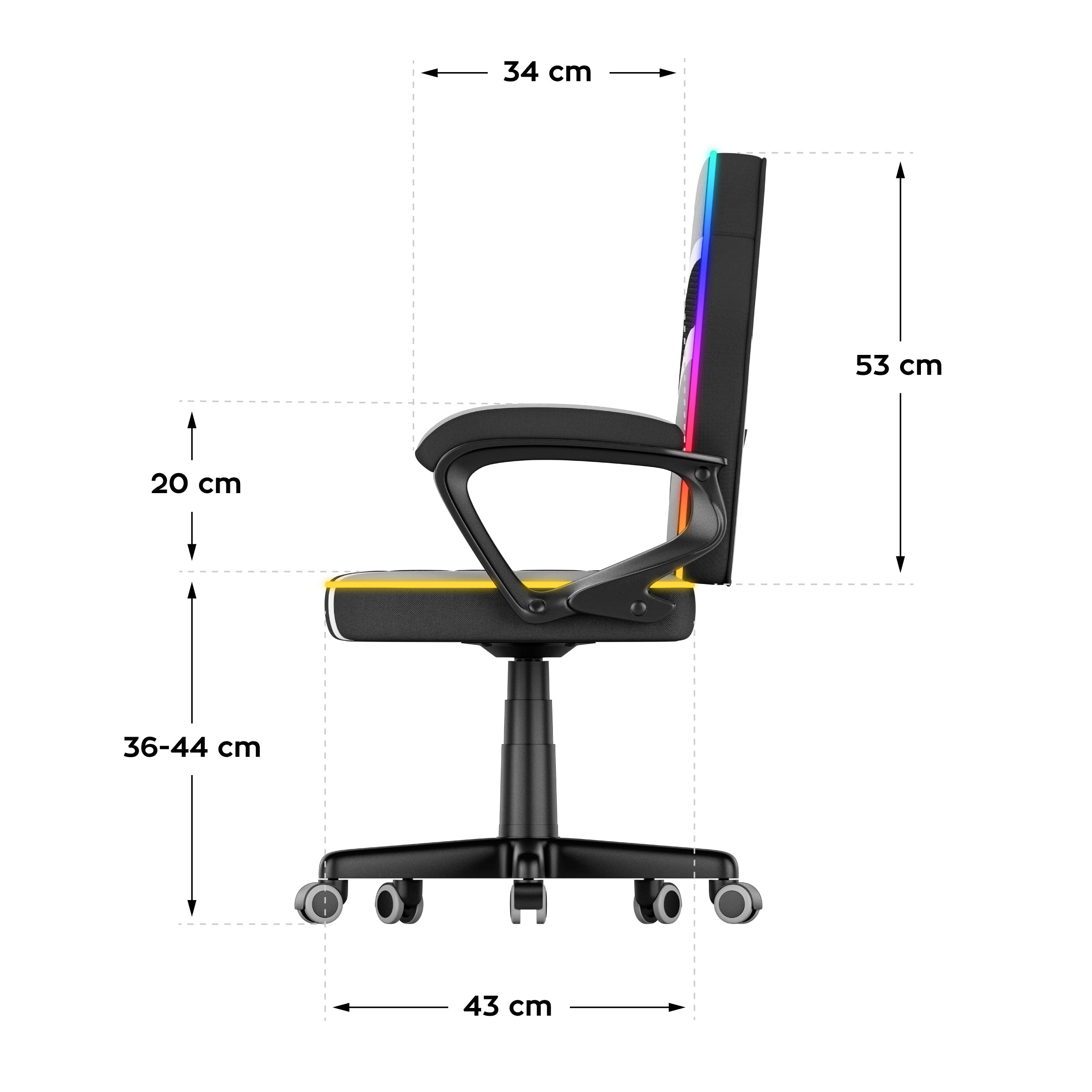 Fotel gamingowy dla dziecka Huzaro Ranger 1.0 RGB