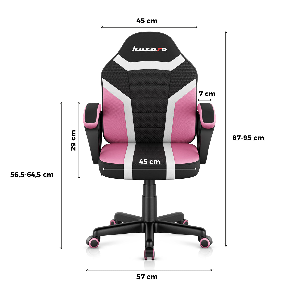 Fotel gamingowy dla dziecka HUZARO RANGER 1.0 Pink Mesh