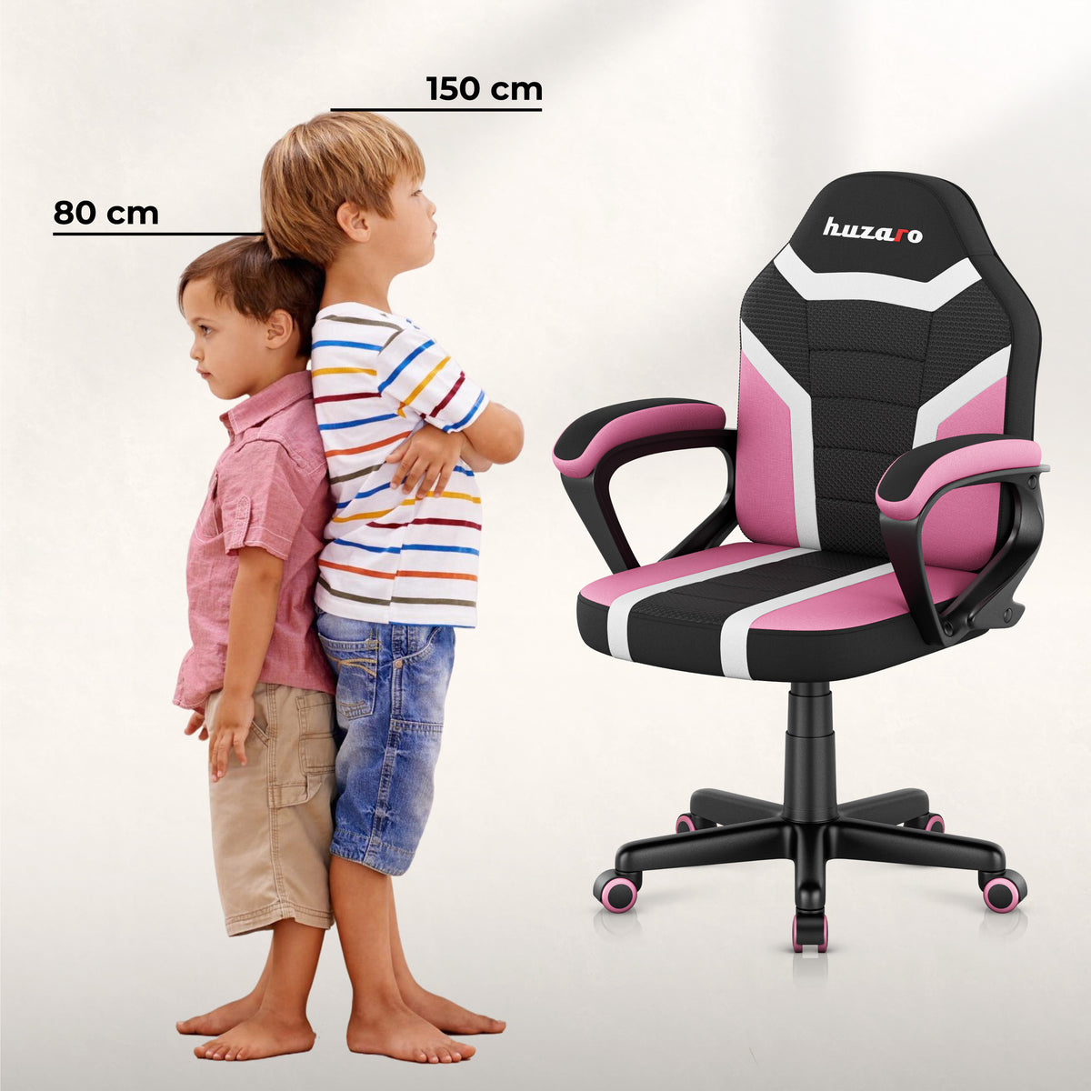 Fotel gamingowy dla dziecka HUZARO RANGER 1.0 Pink Mesh