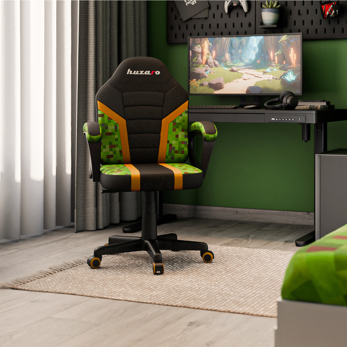 Fotel gamingowy dla dziecka HUZARO RANGER 1.0 Pixel Mesh