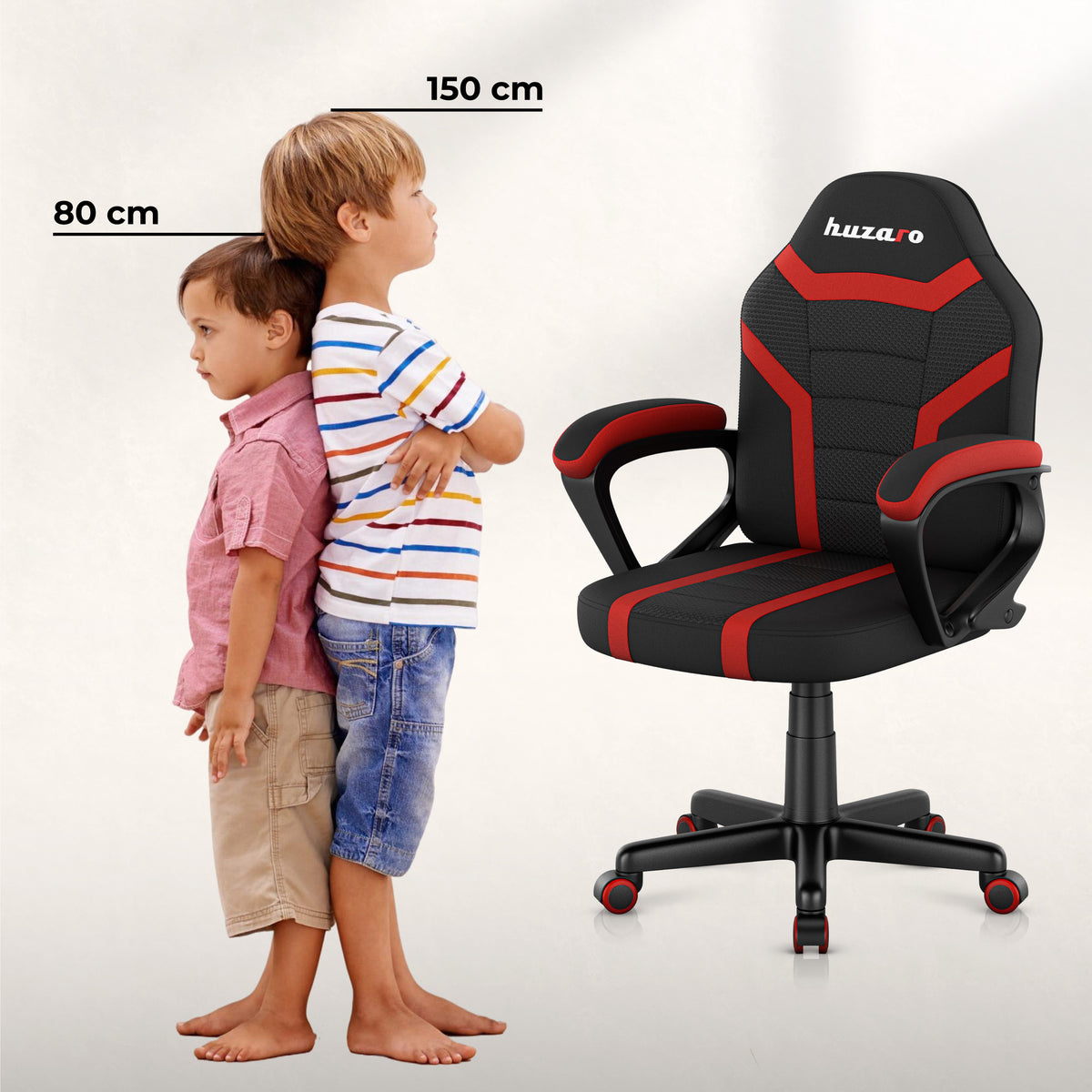 Fotel gamingowy dla dziecka HUZARO RANGER 1.0 Red Mesh
