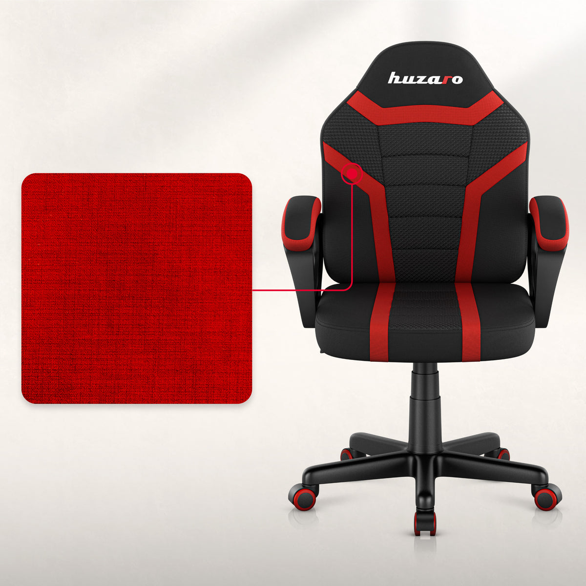 Fotel gamingowy dla dziecka HUZARO RANGER 1.0 Red Mesh