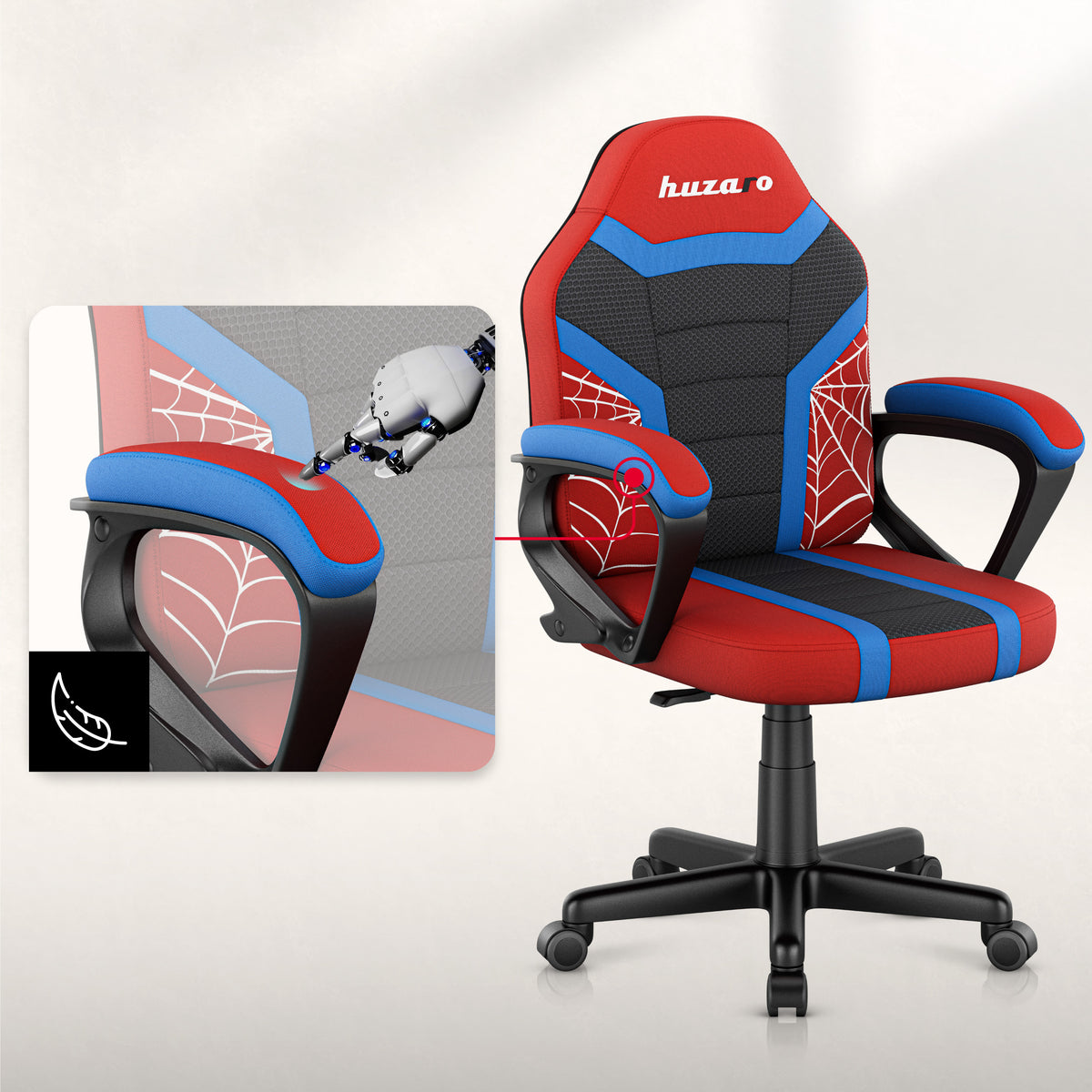 Fotel gamingowy dla dziecka Huzaro Ranger 1.0 Spider Mesh