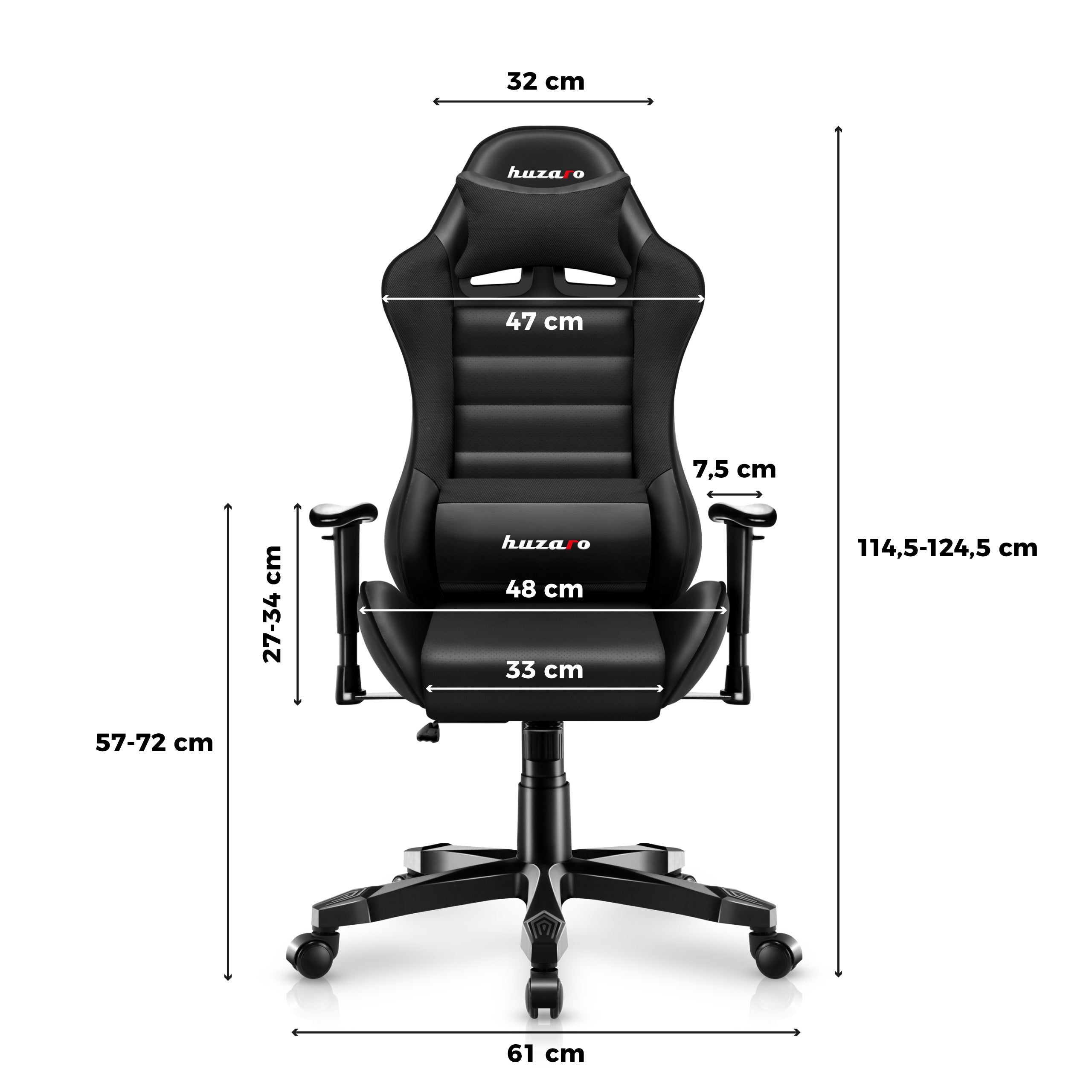 Fotel gamingowy dla dziecka HUZARO RANGER 6.0 Black