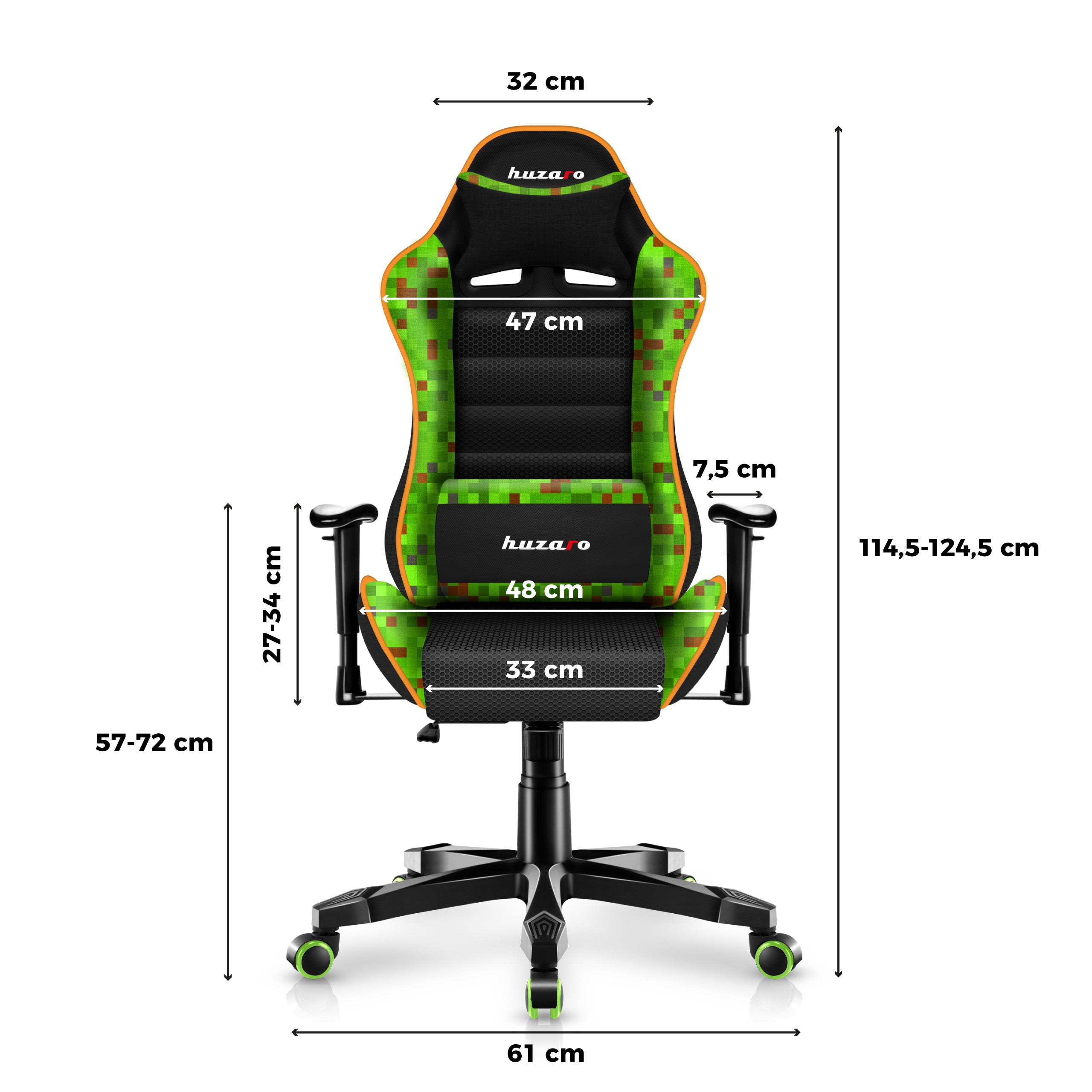 Fotel gamingowy dla dziecka HUZARO RANGER 6.0 Pixel Mesh