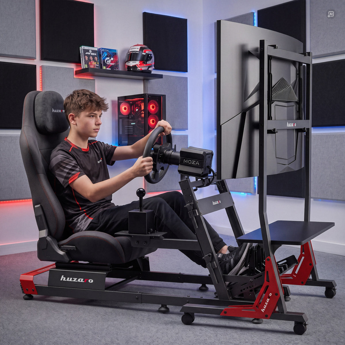 Stojak do telewizora na kółkach Huzaro Speed 9.2