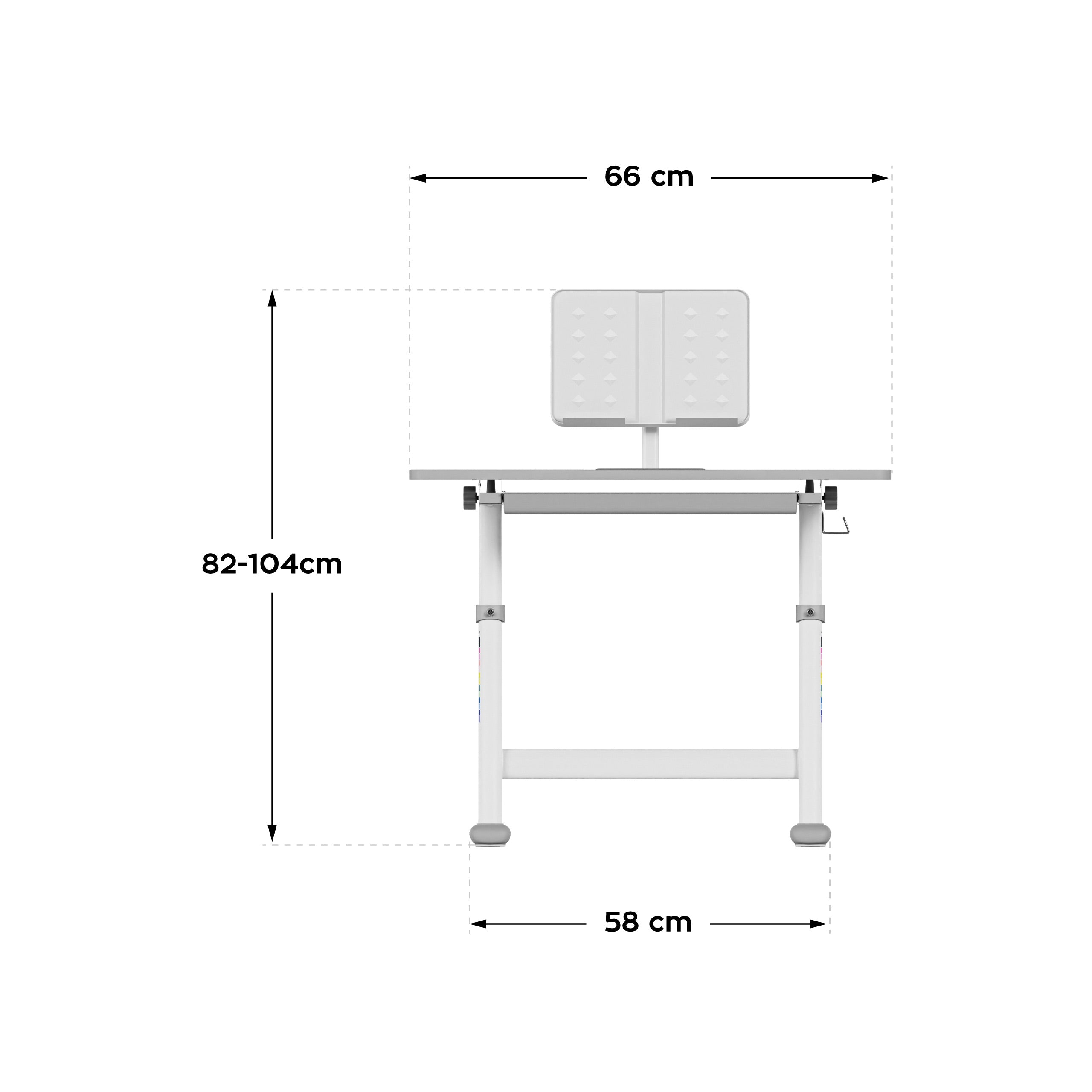 Ergonomiczne biurko dla dziecka Mark Adler Study 3.0 Grey 66 cm