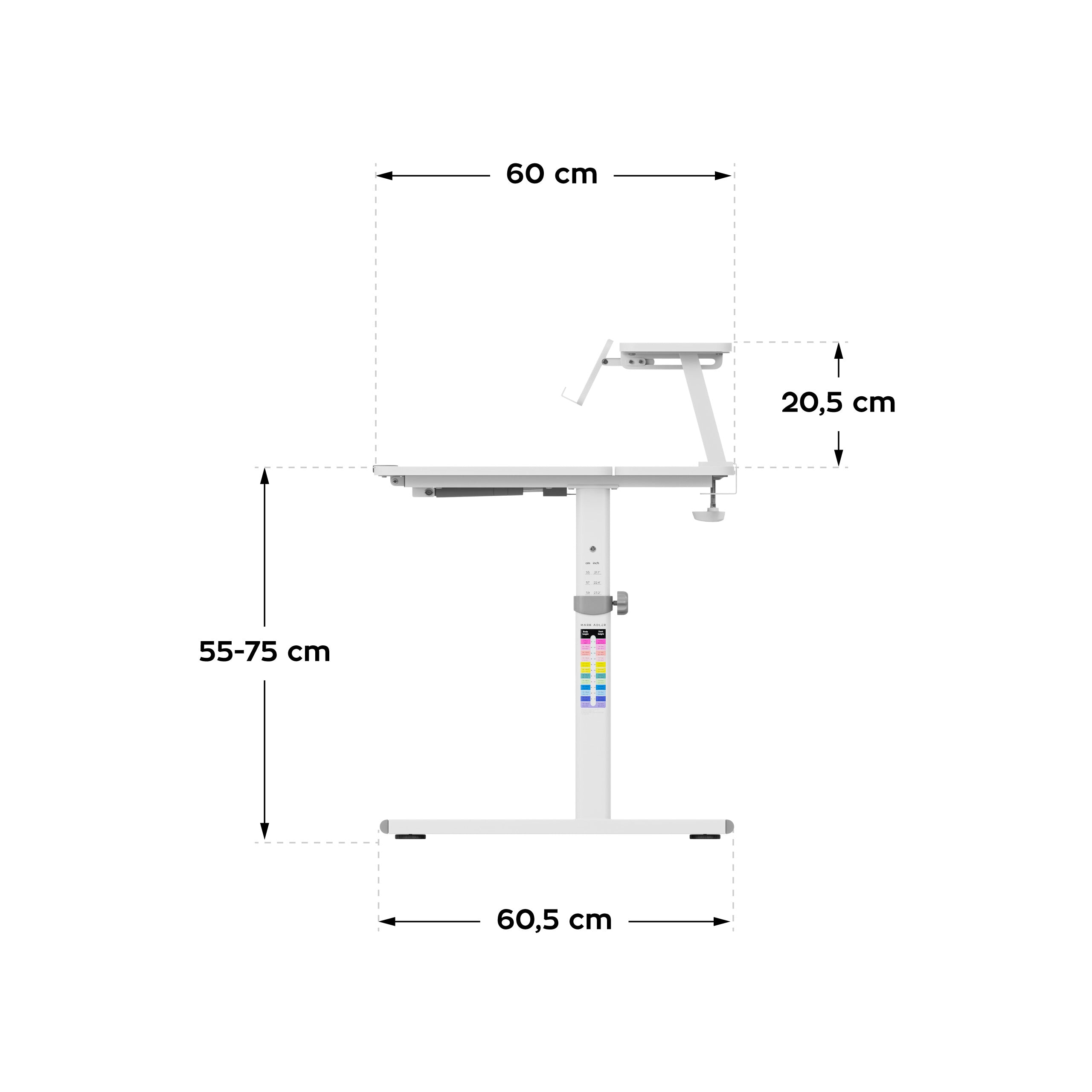 OUTLET Biurko dziecięce regulowane Mark Adler Study 3.7 Grey